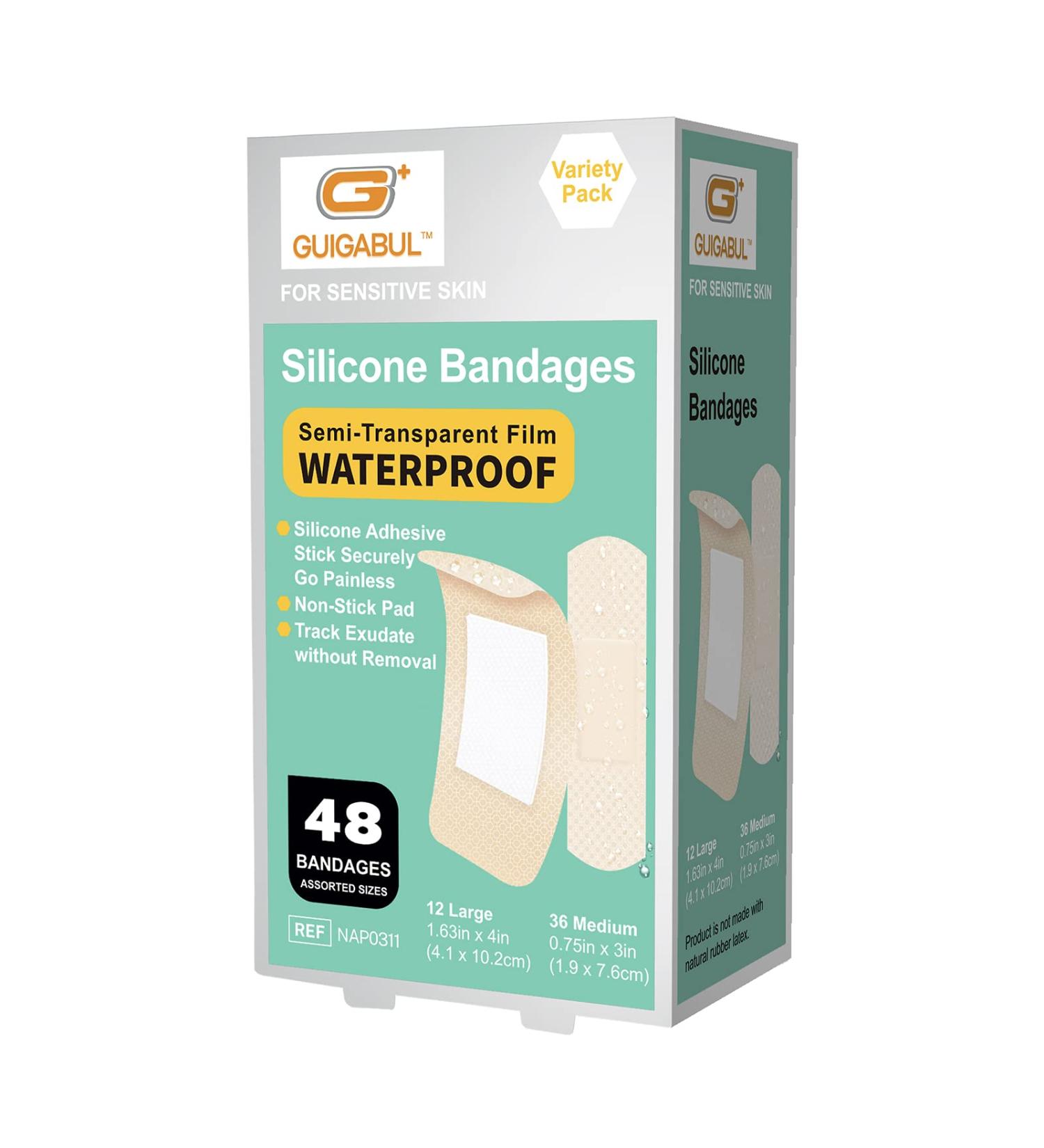 Waterproof Silicone Adhesive Bandages 48 Counts NAP0311-1