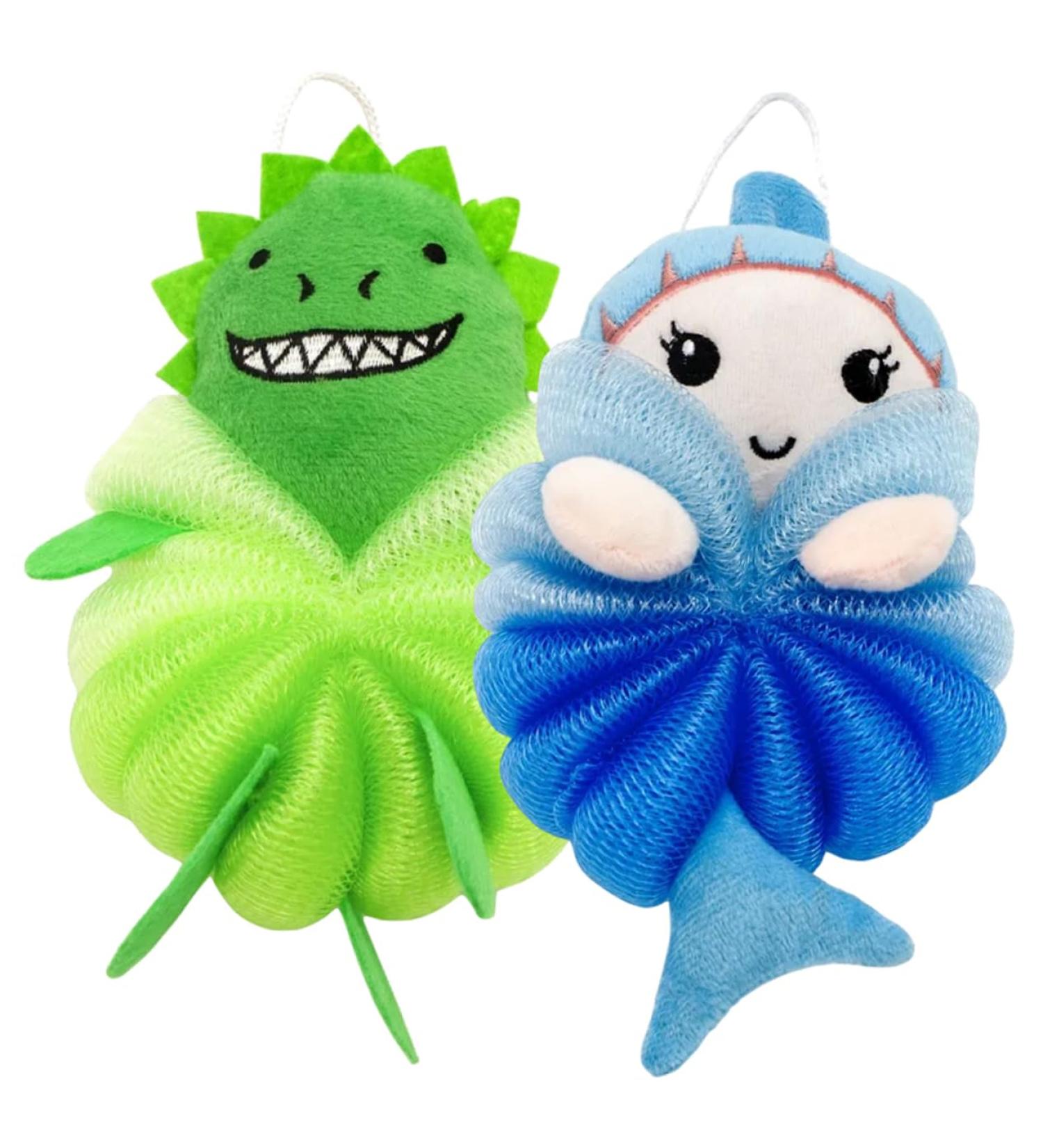 Buy Ipetboom 2pcs Children's Bath Balls - Kids Body Wash Scrubber & Cartoon Loofahs for a Fun Bath Time Experience - Ideal for Newborns & Toddlers - Fast International Shipping - Buy Online on GoSupps.com