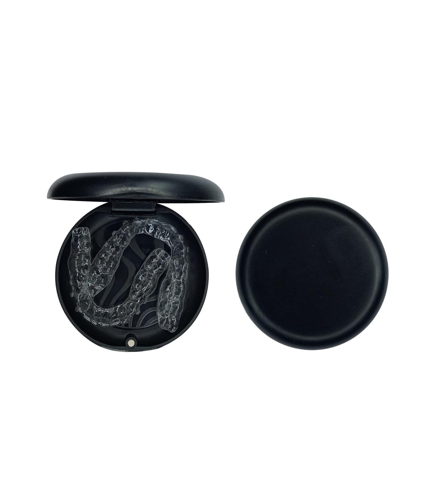 SmileSupplies Slim Aligner Case & Retainer Box - Black Dental Orthodontic Case with Cotton Bag (Pack of 2) for International Shipping - Buy Online on GoSupps.com