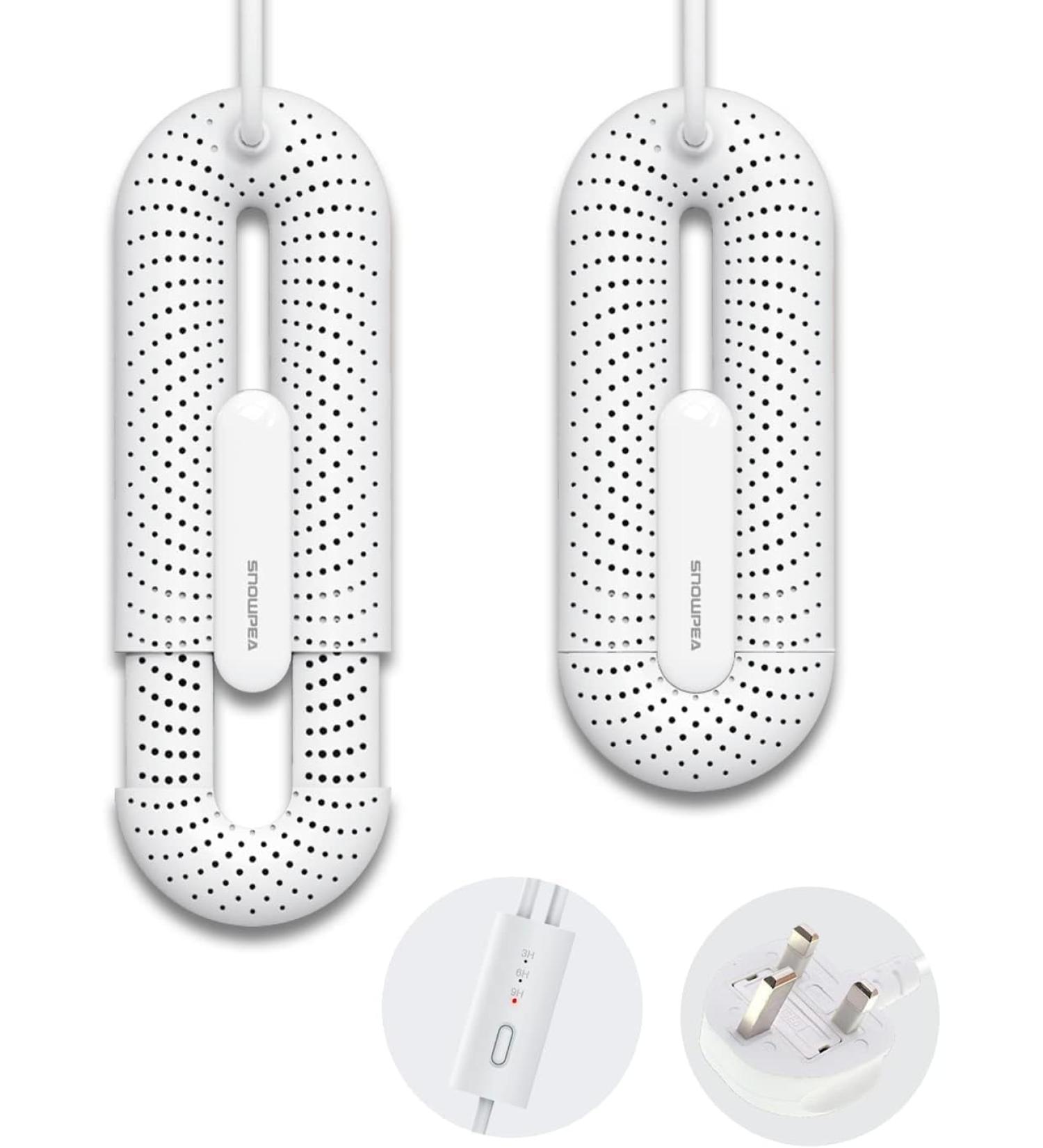 Snowpea Electric Shoe Dryer & Warmer | Eliminate Odor | Timed Auto Self Off | Upgraded-White - Buy Online on GoSupps.com
