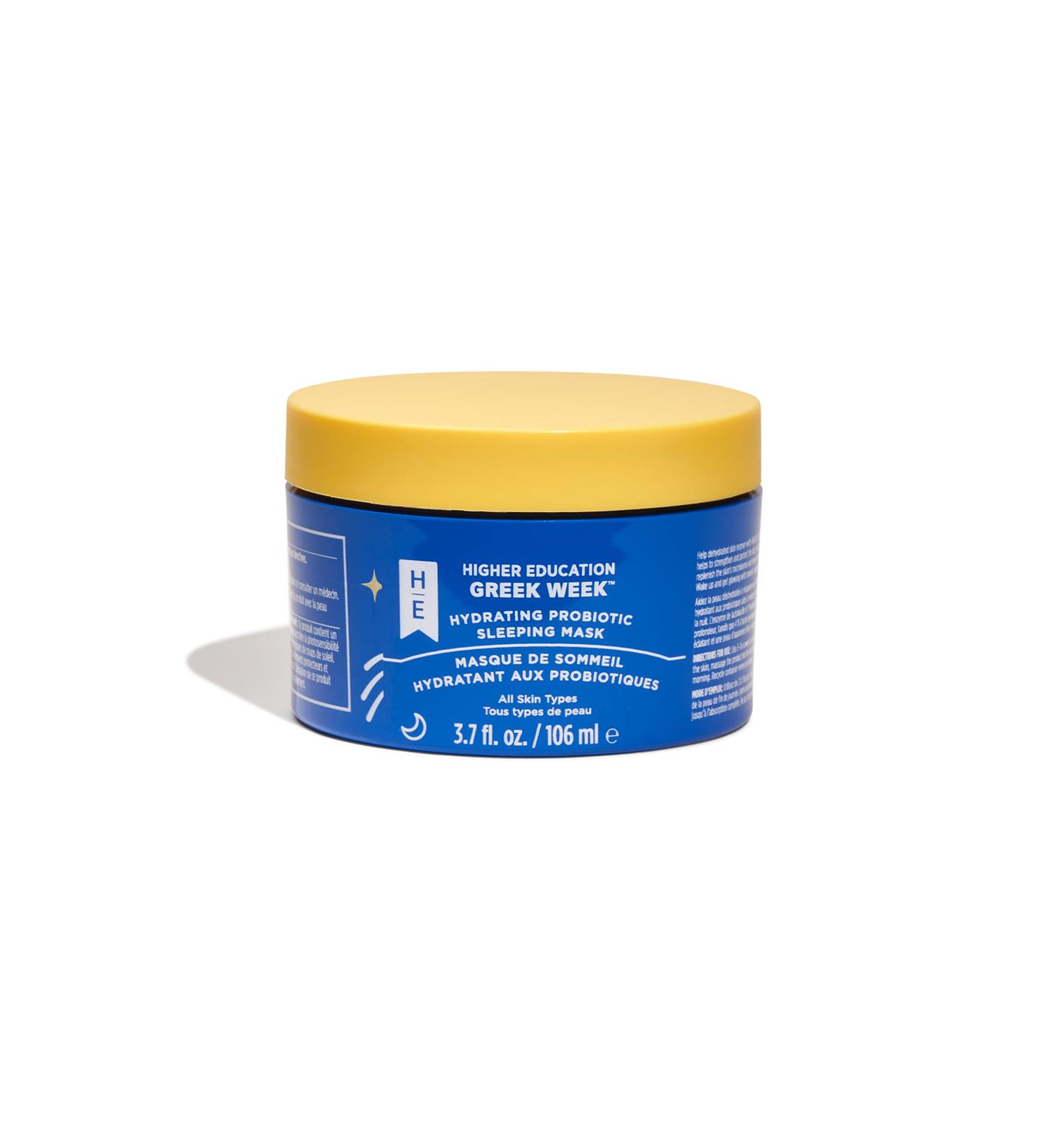 Buy GREEK WEEK Hydrating Probiotic Sleeping Mask - Glycolic Acid Sodium Hyaluronate Overnight Facial Treatment for Glowing Skin | Higher Education Skincare - International Shipping Available - Buy Online on GoSupps.com