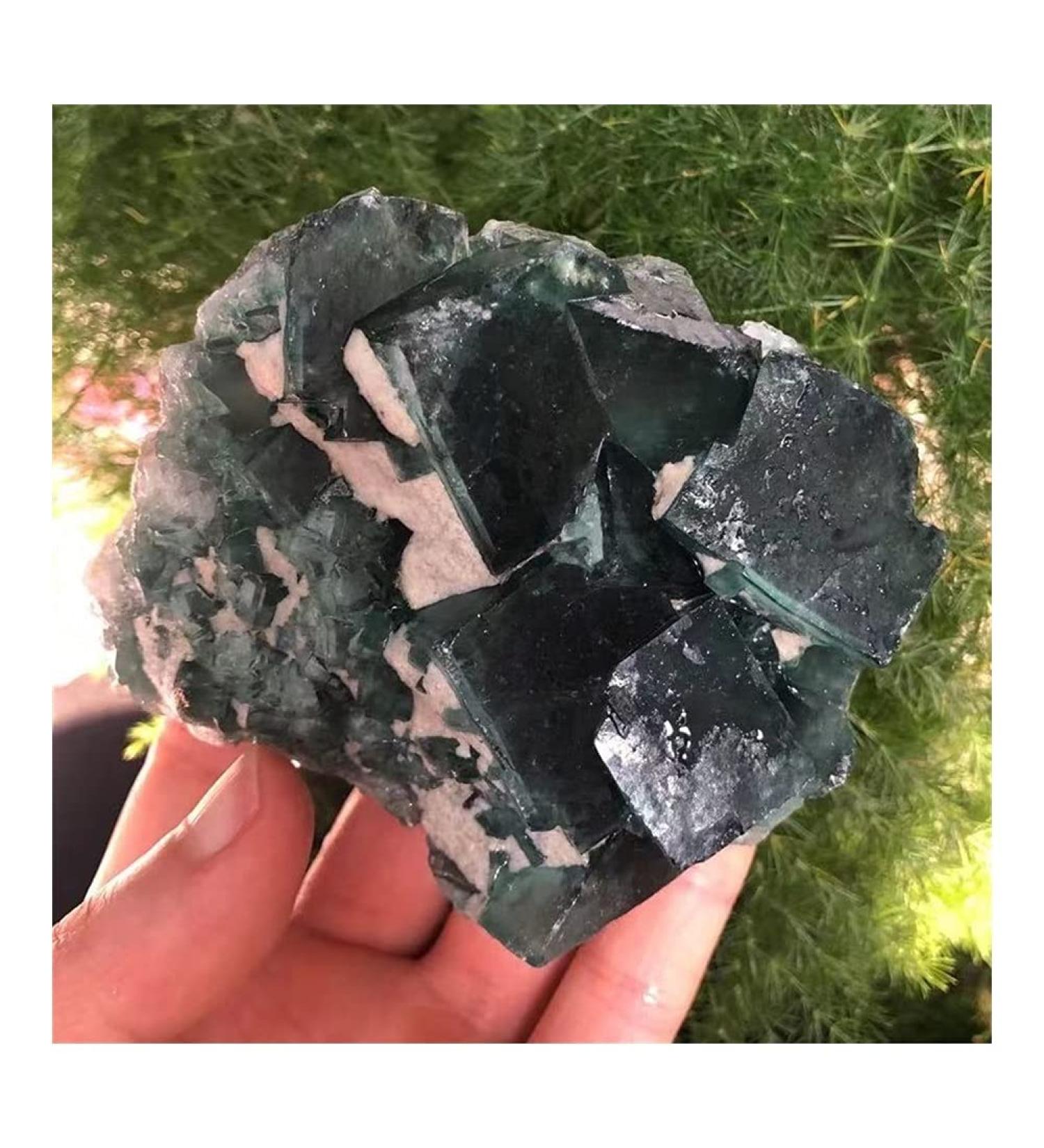 for 1pc 320-1000g Natural Raw Crystal Stone Unpolished Green Fluorite Rough Rock Oblique Cube Cluster Crystals Decor (Size : 340-360g) - Buy Online on GoSupps.com