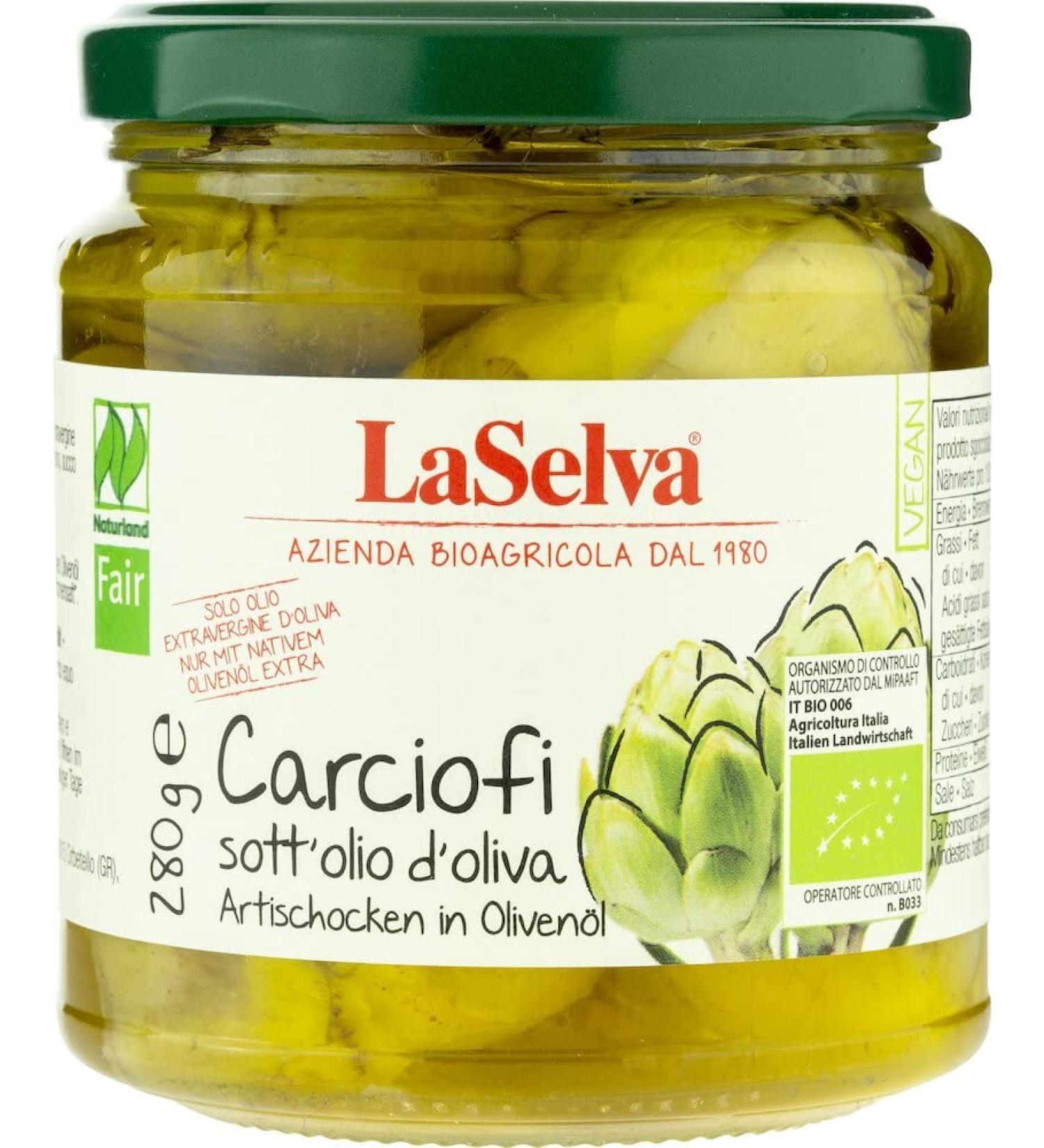 Artichokes in olive oil 6 x 280.00 gr