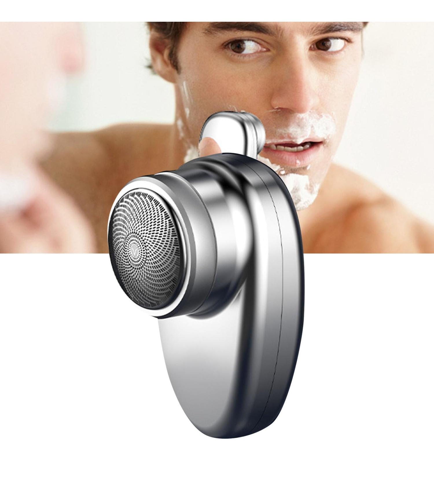 Portable Rechargeable Dual Head Electric Groomer - Waterproof Handheld Beard Cutter | Compact & Durable ABS Design (Silver - Buy Online on GoSupps.com