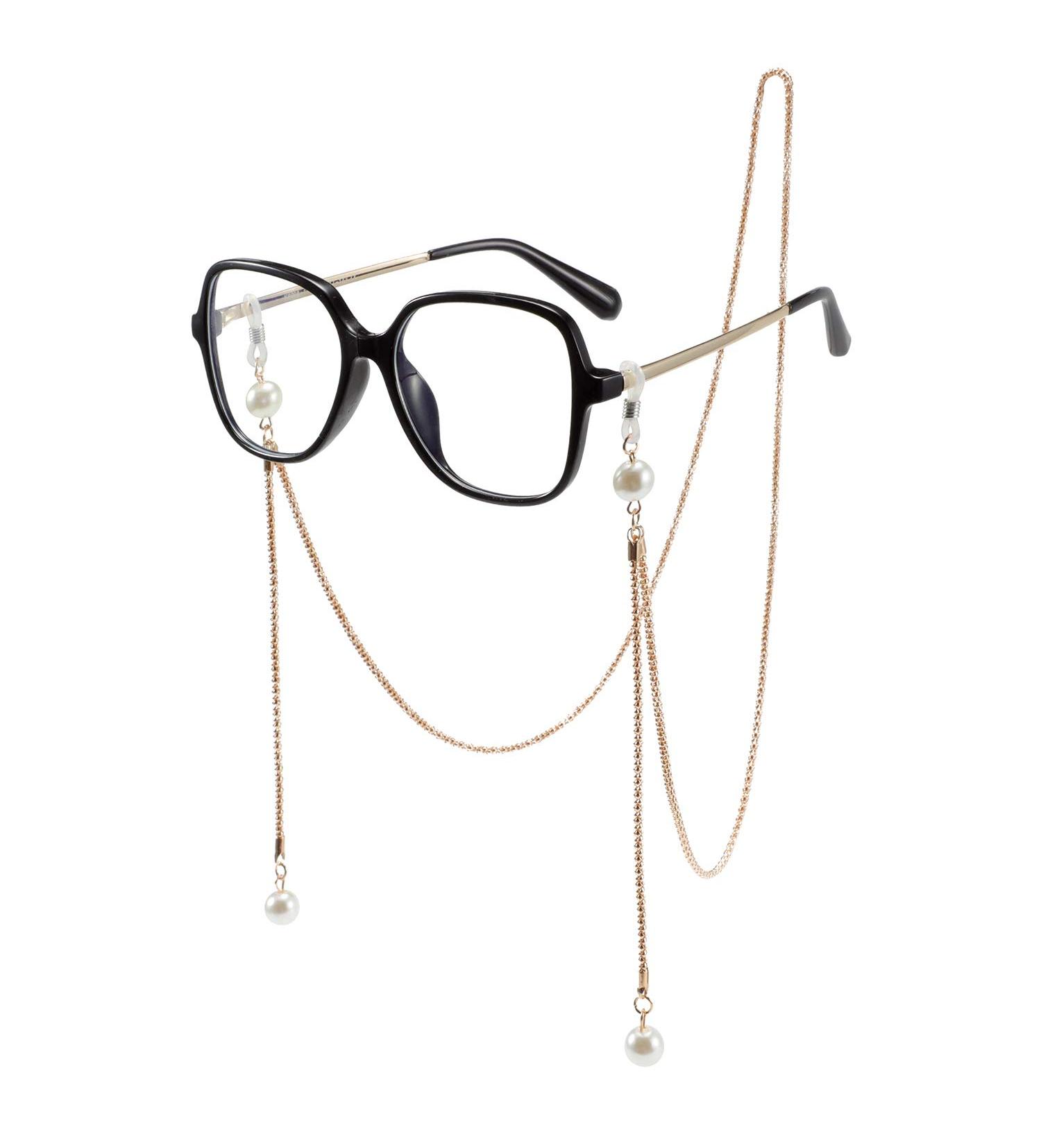 ZENOTTIC Blue Light Blocking Glasses for Women with Stylish Eyeglasses Chain - Black - Buy Online on GoSupps.com