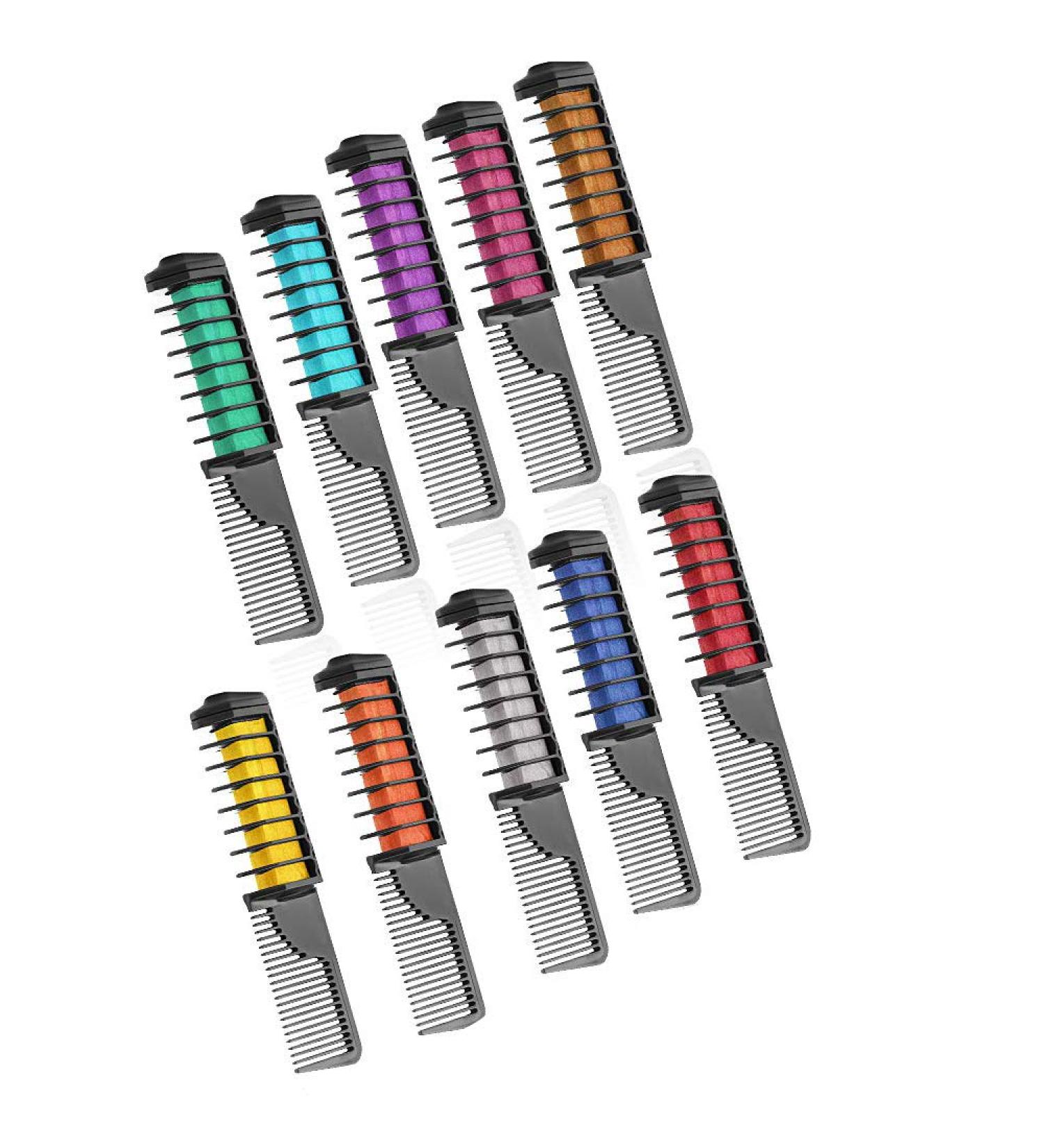 Buy Bocotoer Hair Chalk Comb - 10 Pack Temporary Washable Instant Hair Color for Fun & Vibrant Styles - Perfect for All Hair Types - Buy Online on GoSupps.com