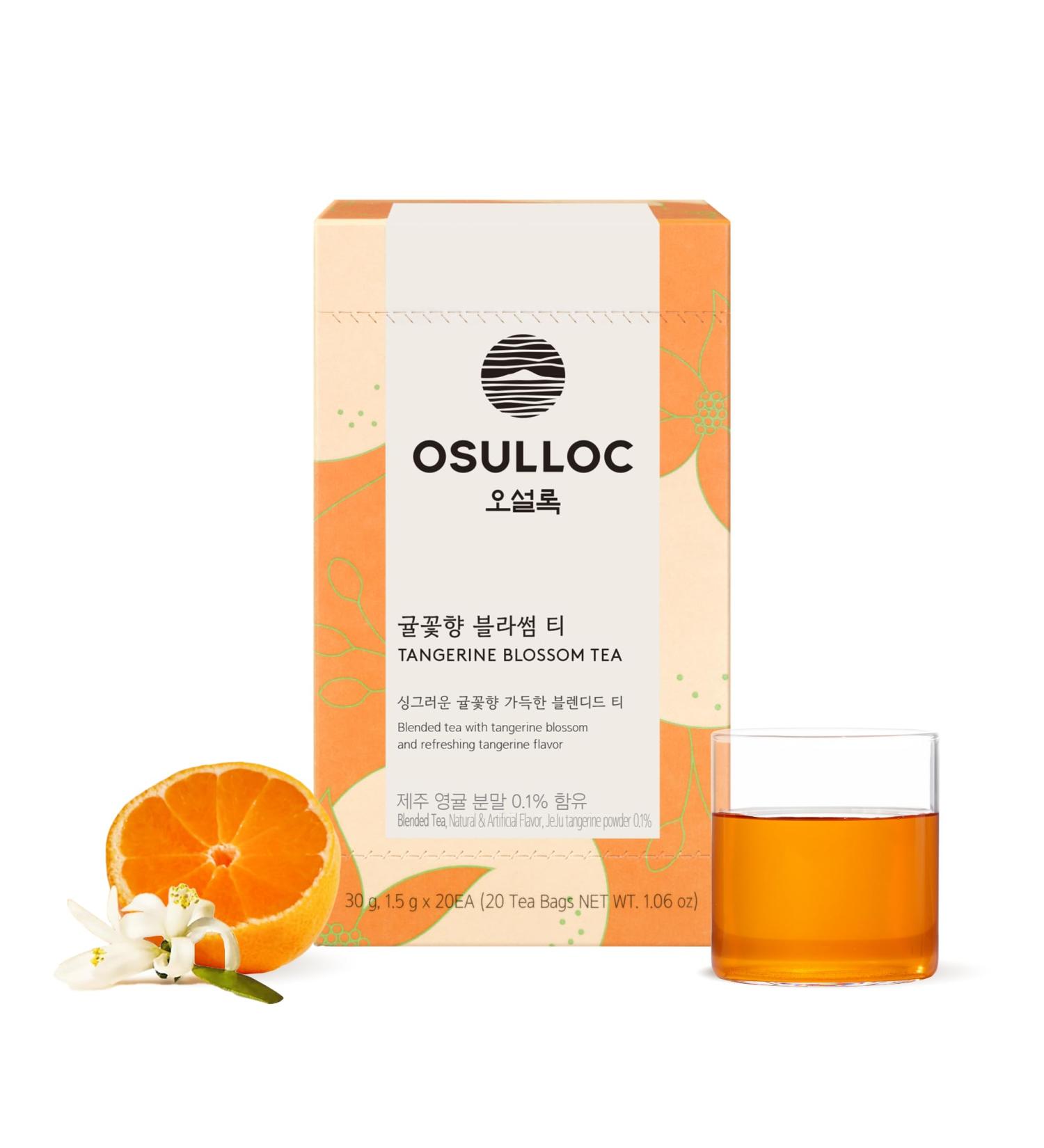OSULLOC Tangerine Blossom Tea (Refreshing Tangerine Flavor) Premium Blended Tea from Jeju Tea Bag Series 20 count 1.06 oz 30g Tangerine Blossom 20 Count (Pack of 1) - Buy Online on GoSupps.com
