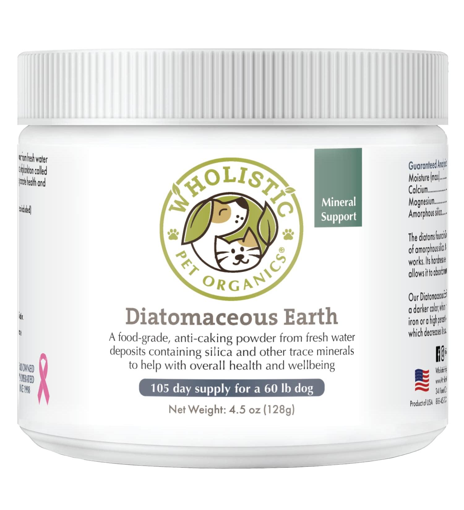 Wholistic Pet Organics Diatomaceous Earth Wormer 4.5 oz - Buy Online on GoSupps.com
