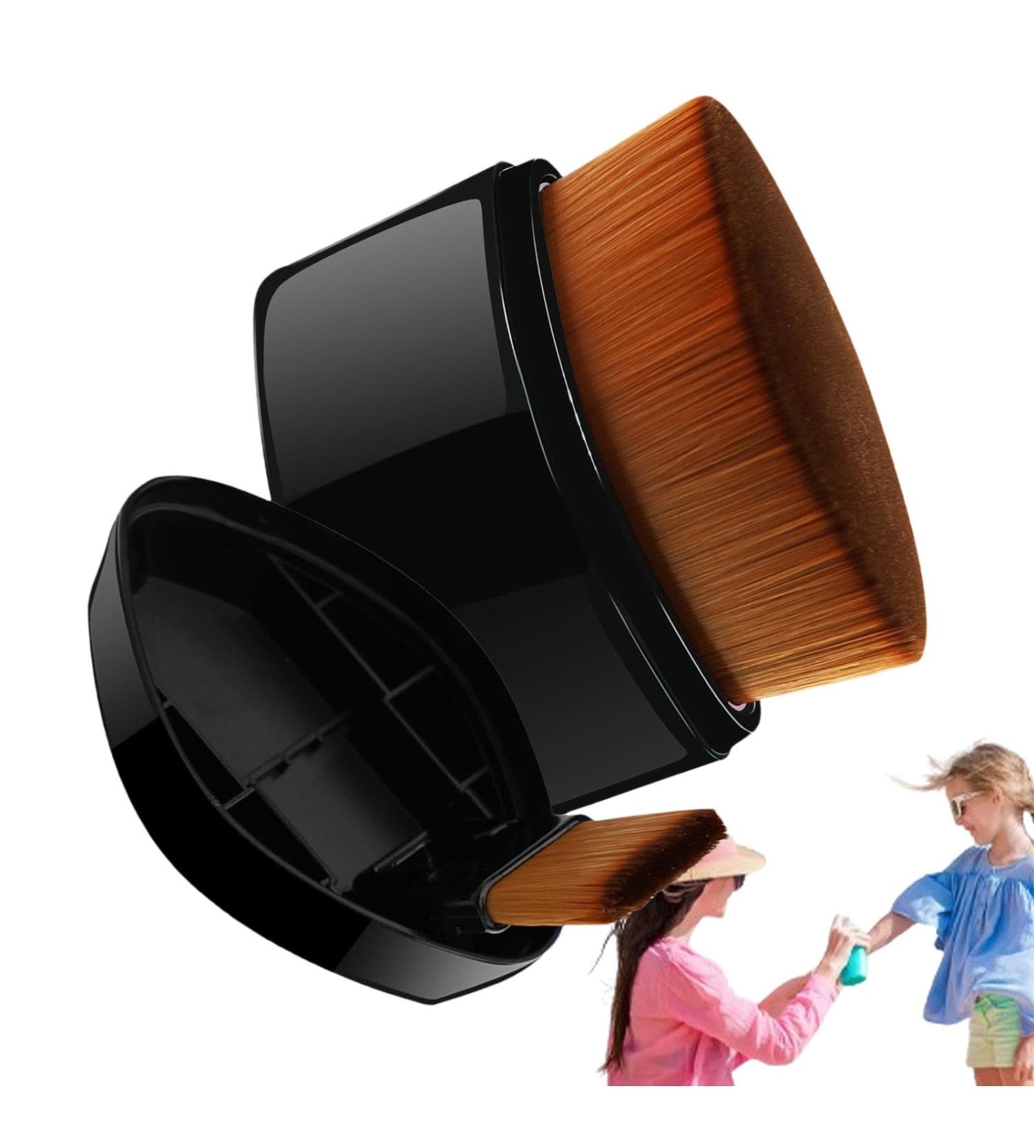 Sunscreen Brush - Kids Foundation Brush Brush Sunscreen Applicator | Retractable KABUK Brush Child-Friendly Sunscreen Applicator for Liquid Makeup Bronzer Cream or Flawless Powder Makeup Black - Buy Online on GoSupps.com