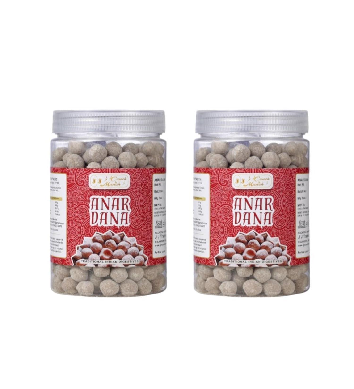 JJ Crunch N Munch Anardana Churan Goli (350 Gram Each) Anar dana Traditional Churans Goli - After Meal Mouth Freshner Hygenically Jar Packed (2) - Buy Online on GoSupps.com