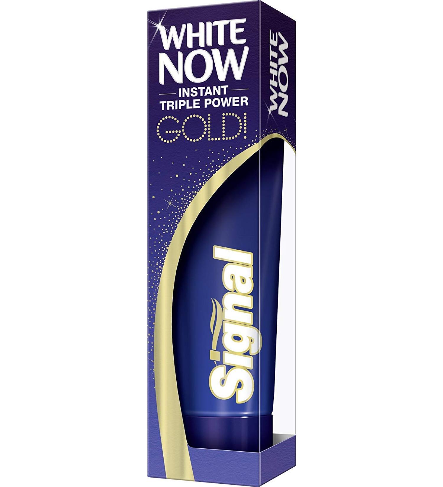 Signal White Now Gold! Toothpaste 75 ml / 2.5 fl oz (3-Pack)