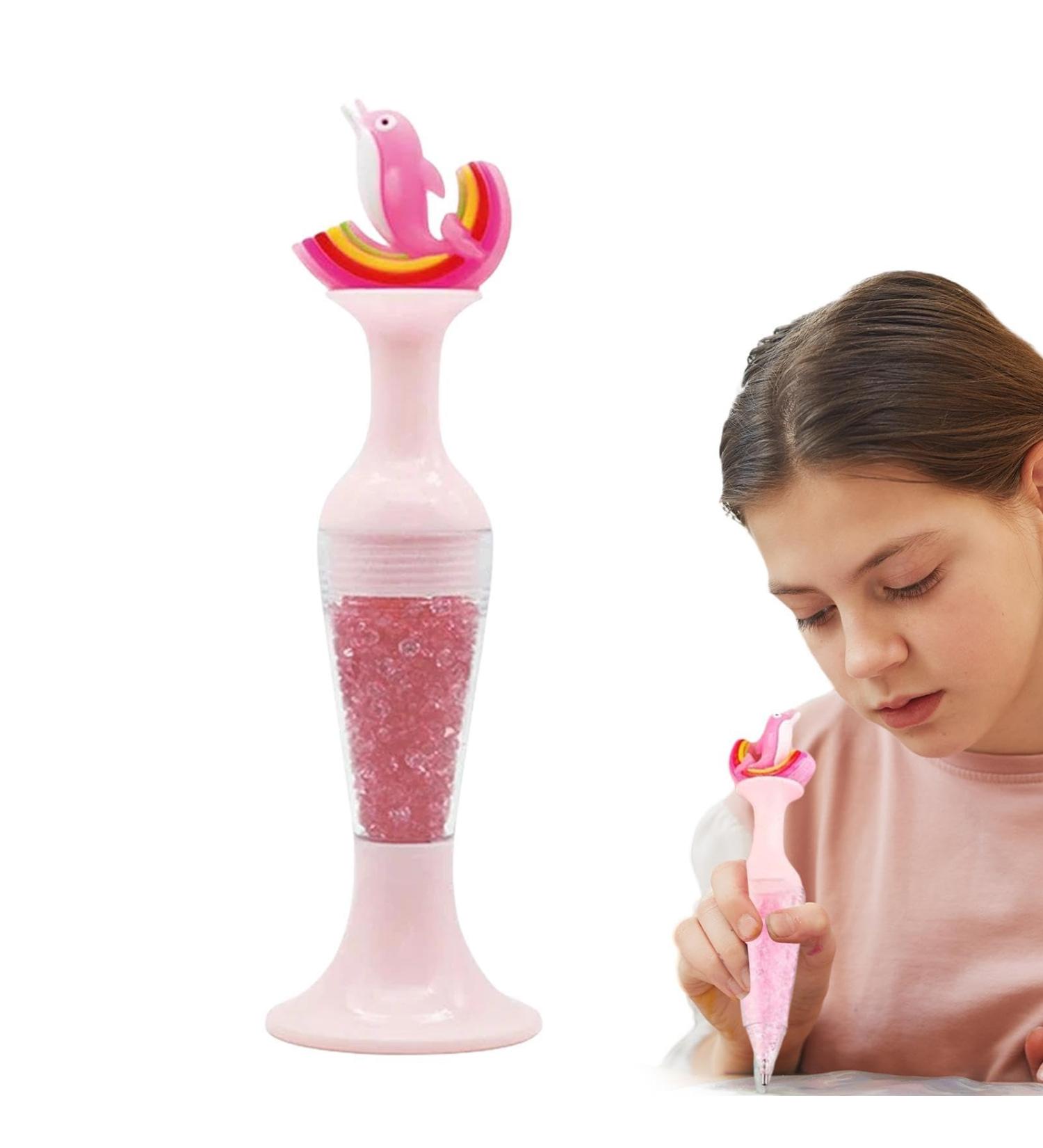 Gem Picker Tool Precision Gem Dotting Cartoon Wax Pencil for Nail Art | Crystal Bead Handle Manicure Decoration Tool Enhance Your Creativity with Ease dolphin pink - Buy Online on GoSupps.com