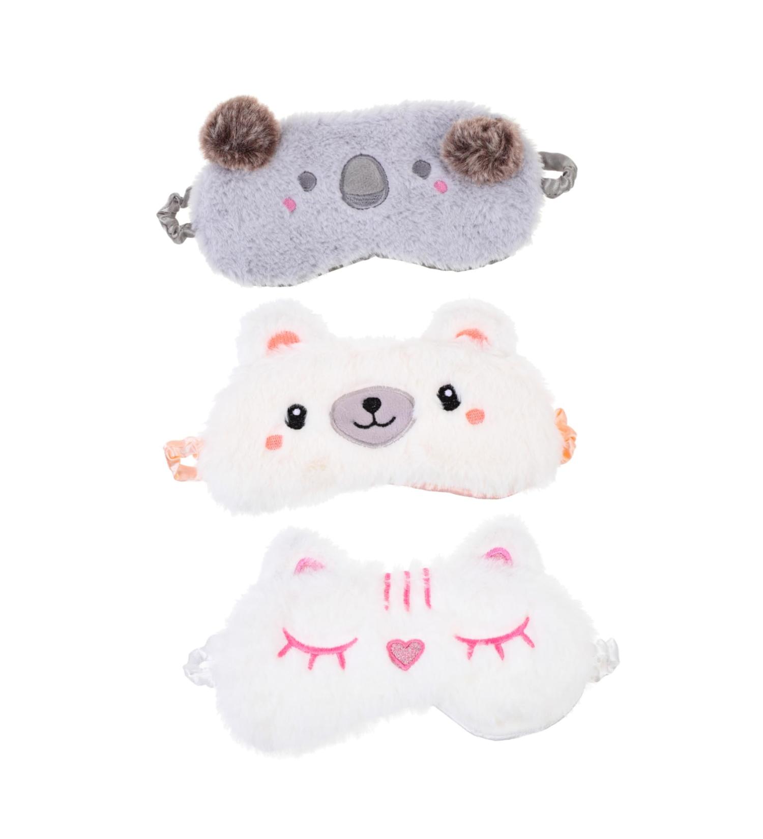 FRCOLOR 3pcs Plush Eye Masks - Cute Sleeping Eye Shades for Party Supplies & Travel | Block Out Light with Stylish Cotton Goggles - Buy Online on GoSupps.com