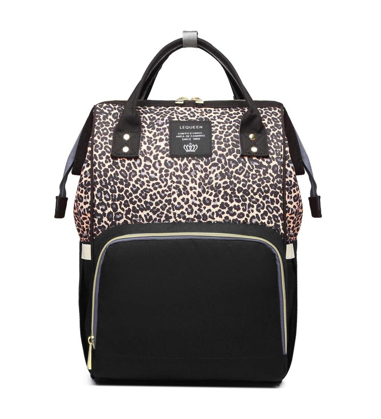 Leopard Print Nappy Bags Handbags Multi-Function Diaper Bag for Baby Care Travel Backpack Large Capacity Coffee Diaper Bag Coffee - Buy Online on GoSupps.com