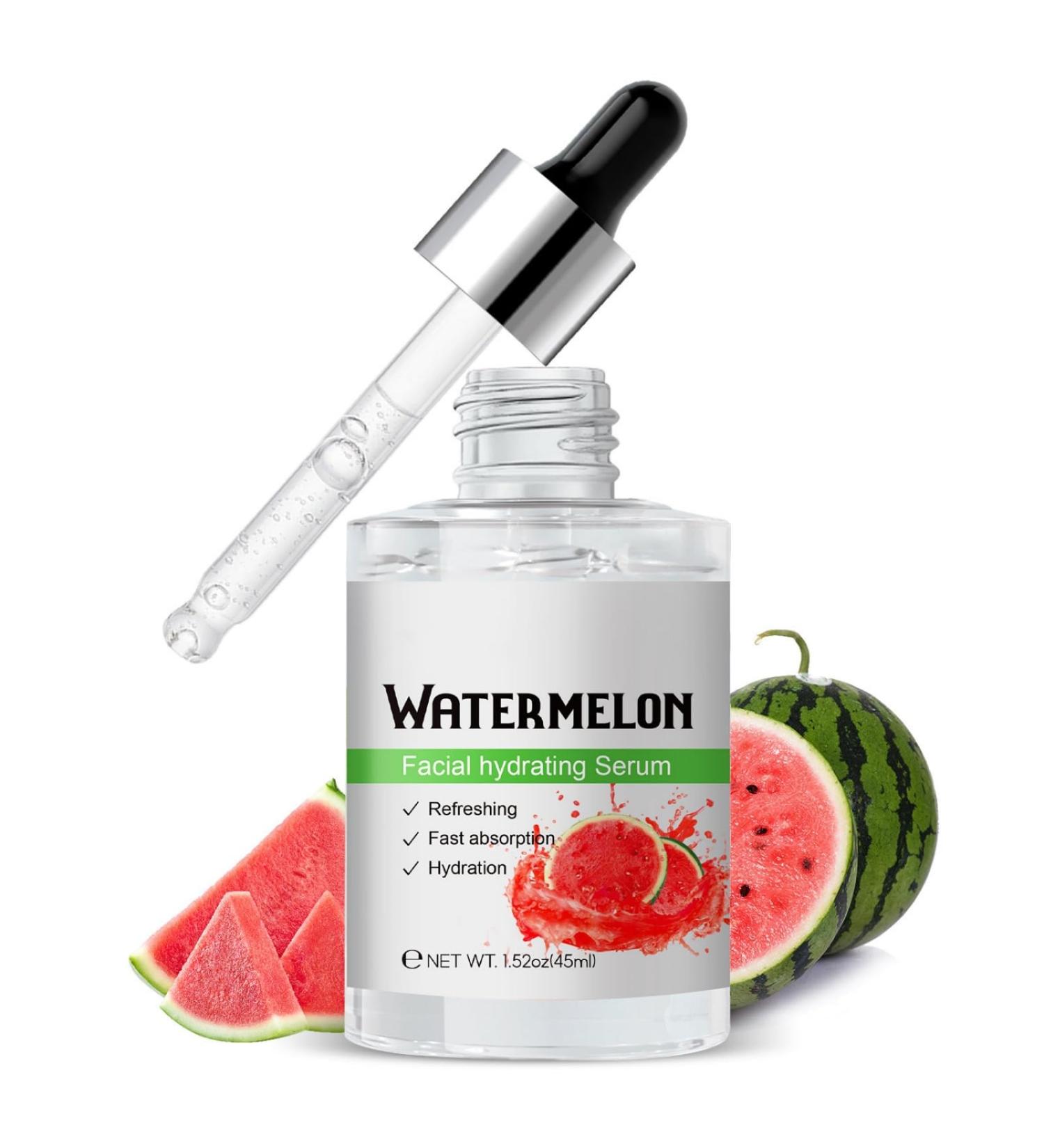 BSMKCL Glow Hydrating Watermelon Serum Nourishing Face Serum Skincare Makeup Primer Moisturizer Firming Shrink Pores Anti-Aging Essence and Smoothes Rough Skin Suitable for All Skin Types 1.52oz - Buy Online on GoSupps.com