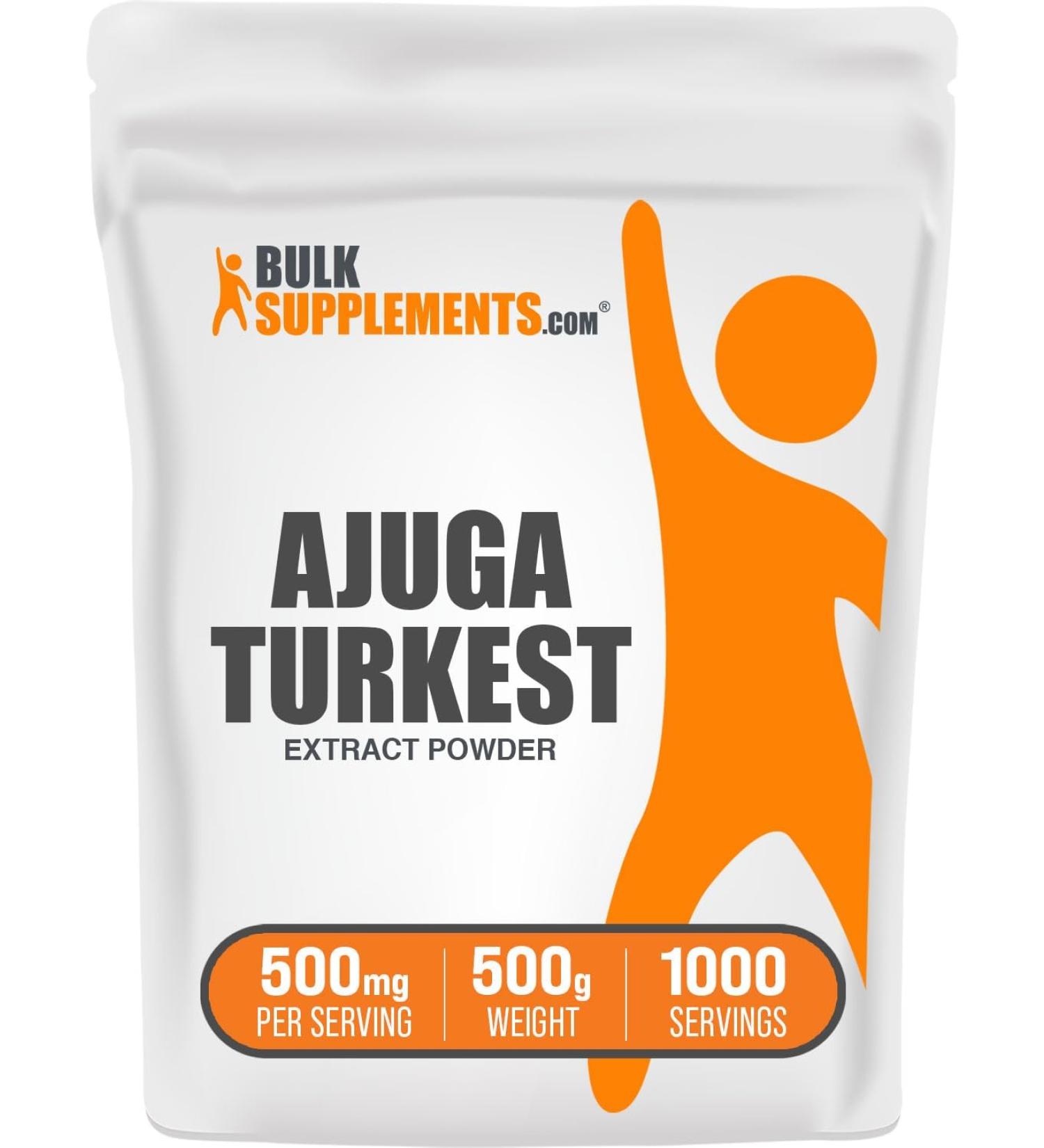 Bulk Supplements Ajuga Turkest Extract Powder Herbal Ajuga 500 mg per Serving - 17.6 Oz - Buy Online on GoSupps.com