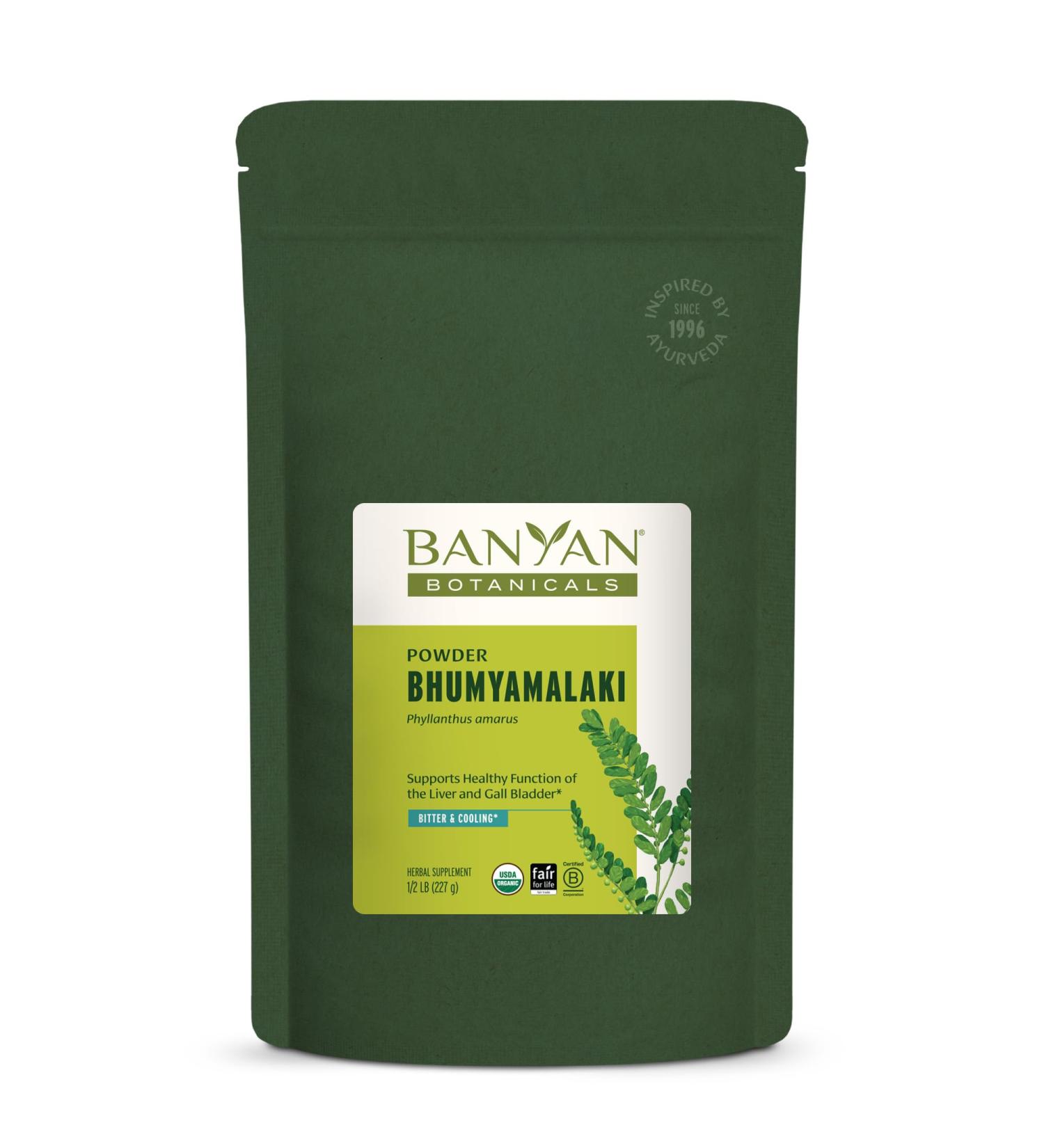 Banyan Botanicals Bhumyamalaki Powder Organic Liver Health Supplement* Phyllanthus spp. for Natural Detoxification & Cleansing of The Liver* 1/2 Pound Non GMO Sustainably Sourced Vegan 8 Ounce (Pack of 1) - Buy Online on GoSupps.com