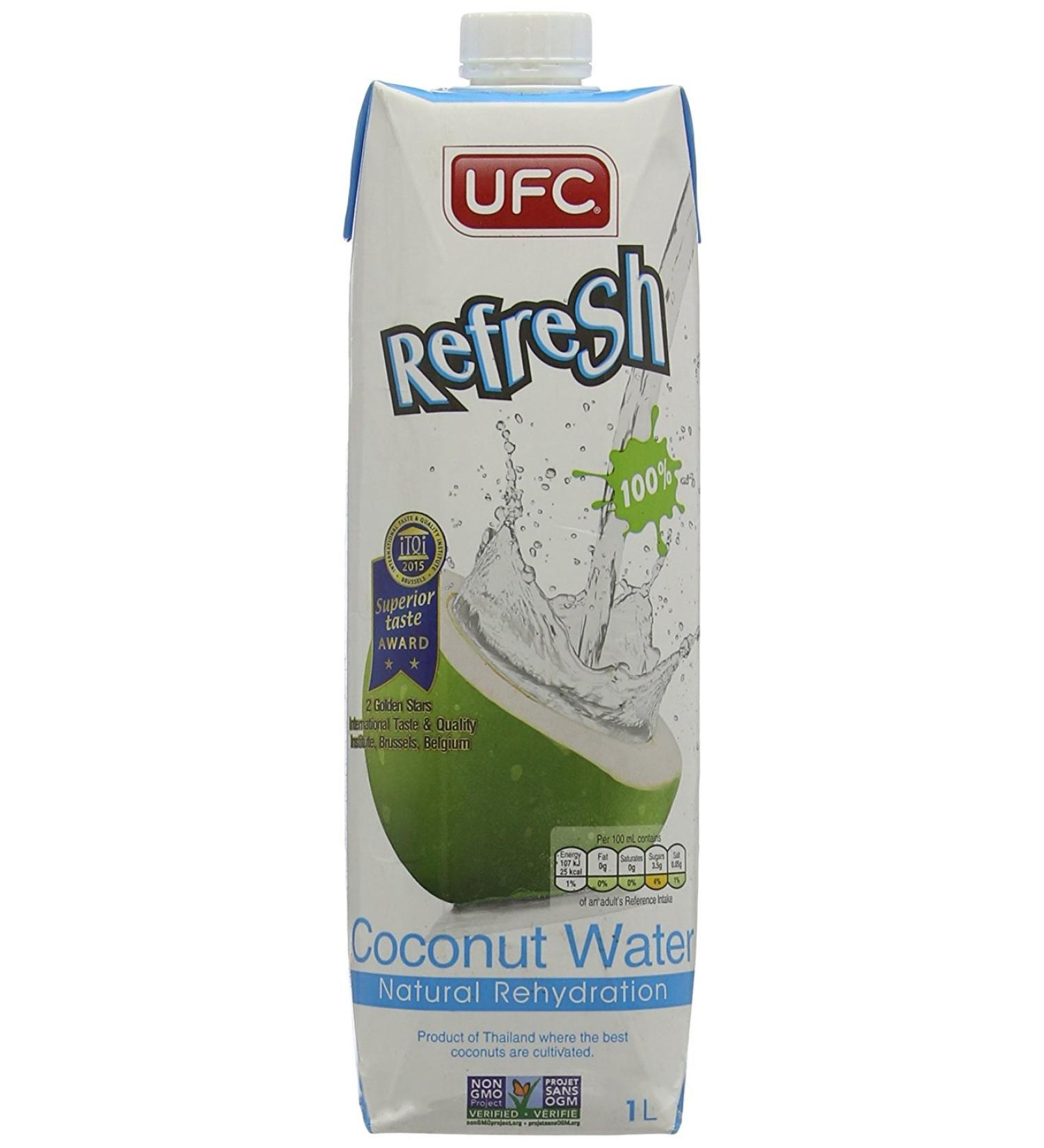 Buy UFC Pure Coconut Water | 100% Pure | 1 Litre Pack of 4 | Authentic Thailand | International Shipping - Buy Online on GoSupps.com