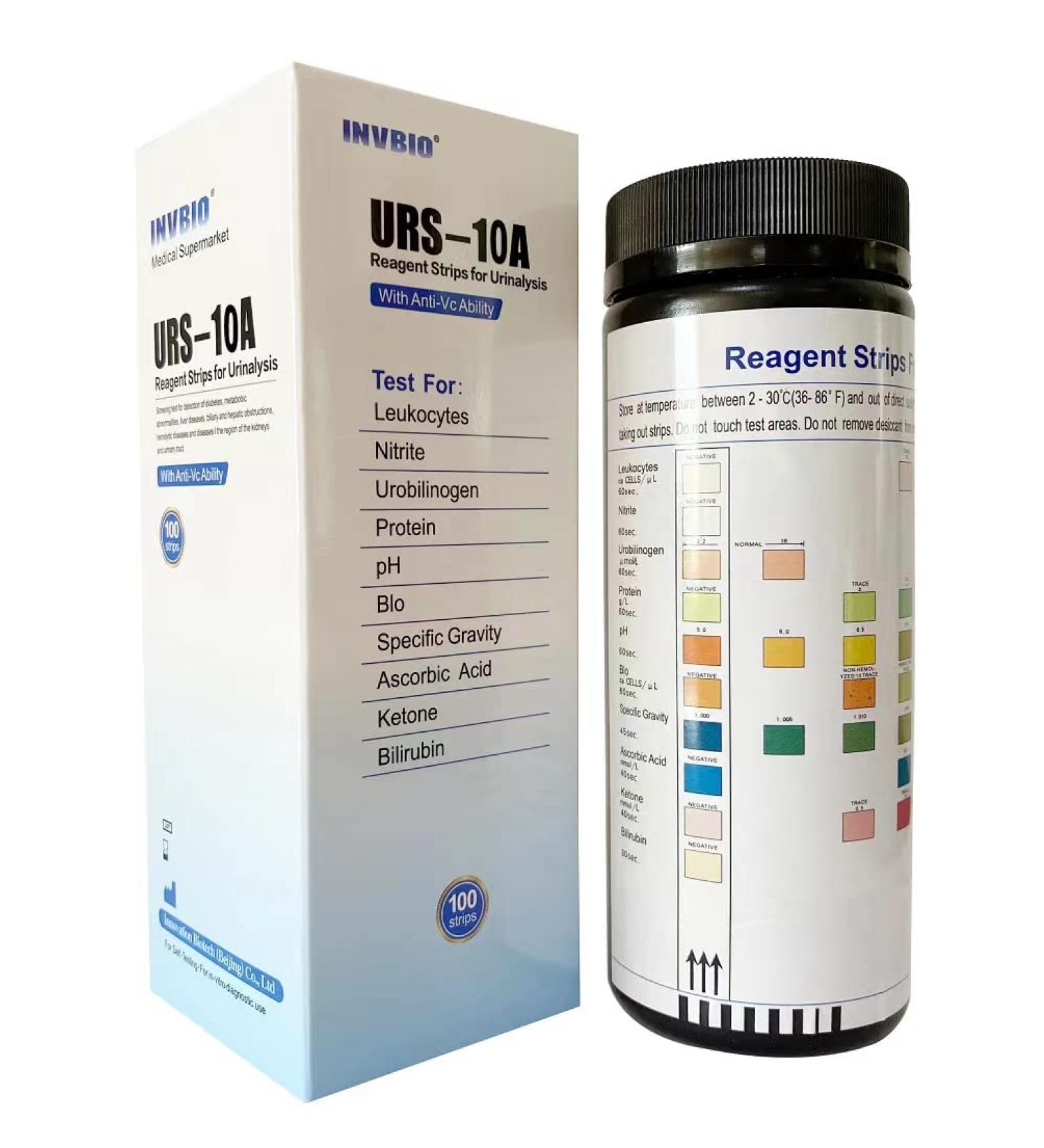 INVBIO Test Strips 10 Parameters - 100 Count | Buy Online Now - Buy Online on GoSupps.com