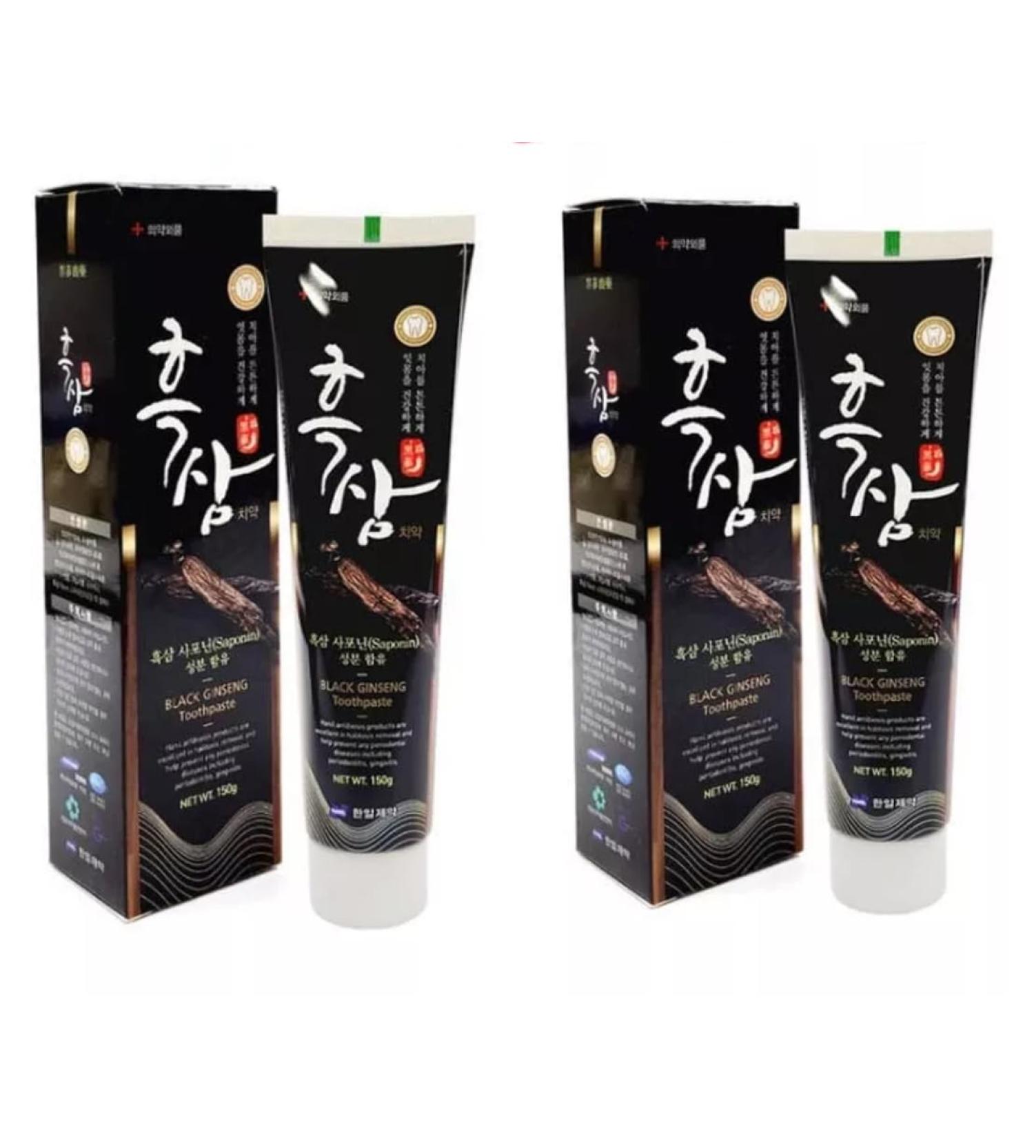 Buy Korea Black Ginseng Toothpaste 150g x 2 | Premium Herbal Oral Care | International Shipping Available - Buy Online on GoSupps.com
