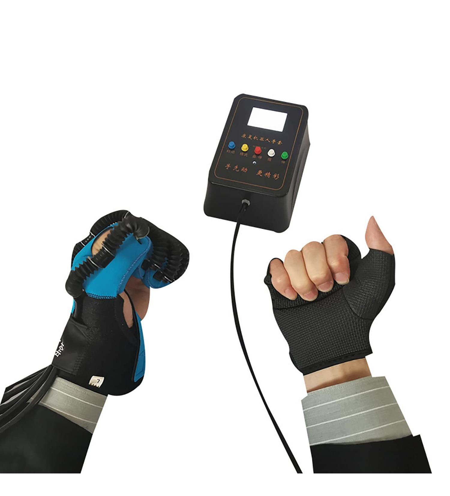 ZZBB Stroke Finger Gloves Rehabilitation Robot Finger Orthoses Stroke Hand Splint Manual Training Rehabilitation Robot Gloves Exercise Five Fingers Prevent Stiffness Right X-Large