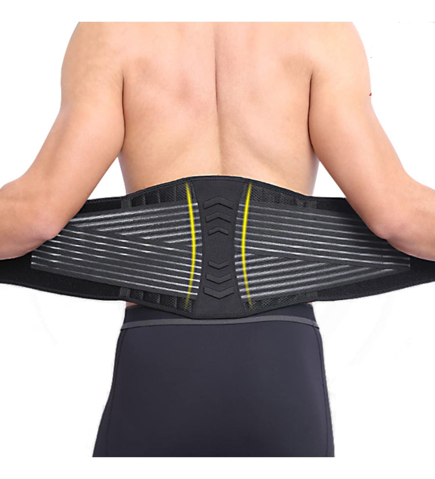 Khankah Sirajia Limited Adjustable Lower Back Support Belt Lumbar Brace/Posture Pain Relief Lifting Gym Pain Relief Back Support Lumbar Abdominal Gym (Large) - Buy Online on GoSupps.com