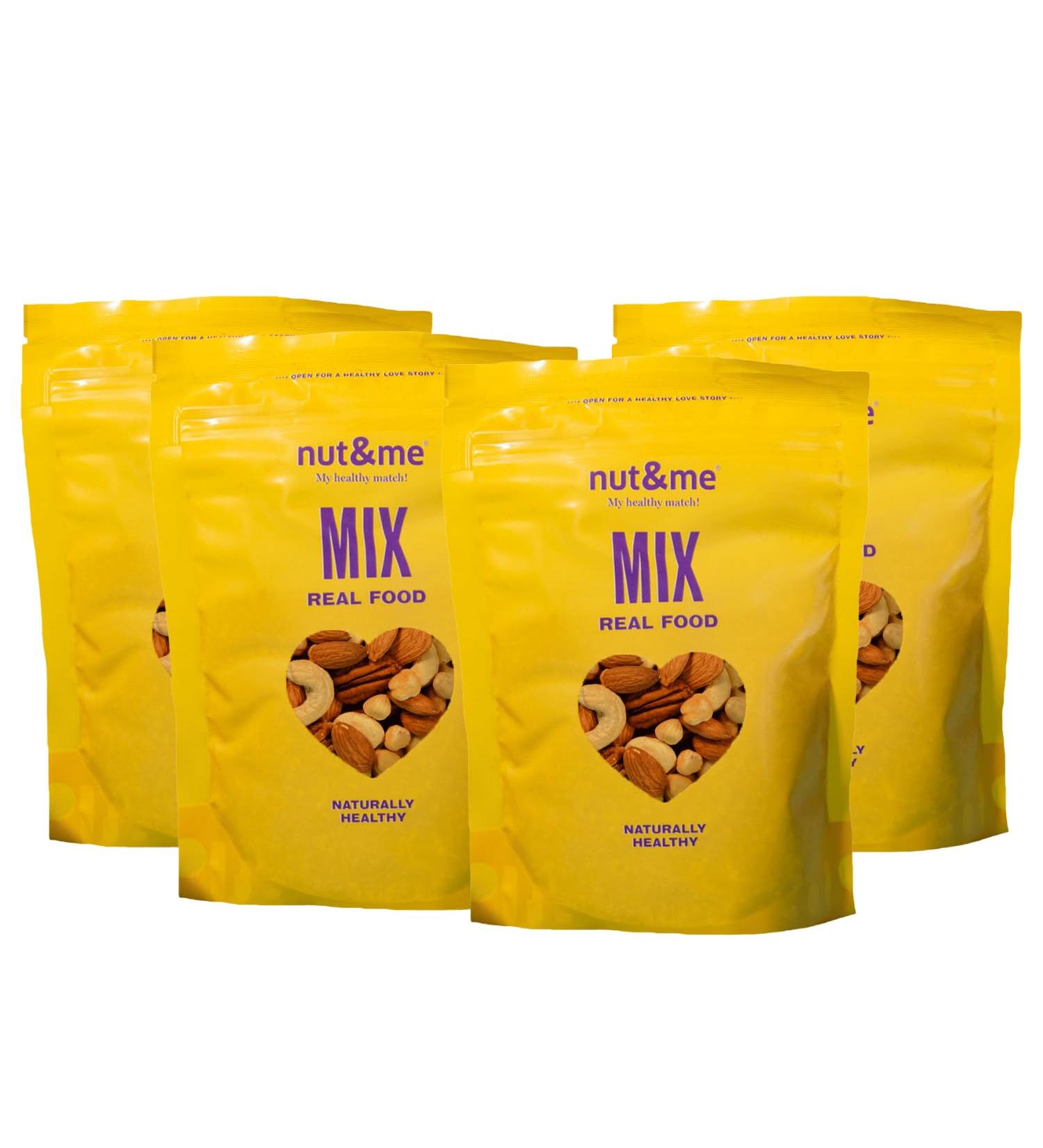 Natural Dried Fruit Mix 600g nut&me | Gluten Free | Vegan | Premium Quality | Rich in Protein and Fiber | Keto | Pack 4x150 g - Buy Online on GoSupps.com