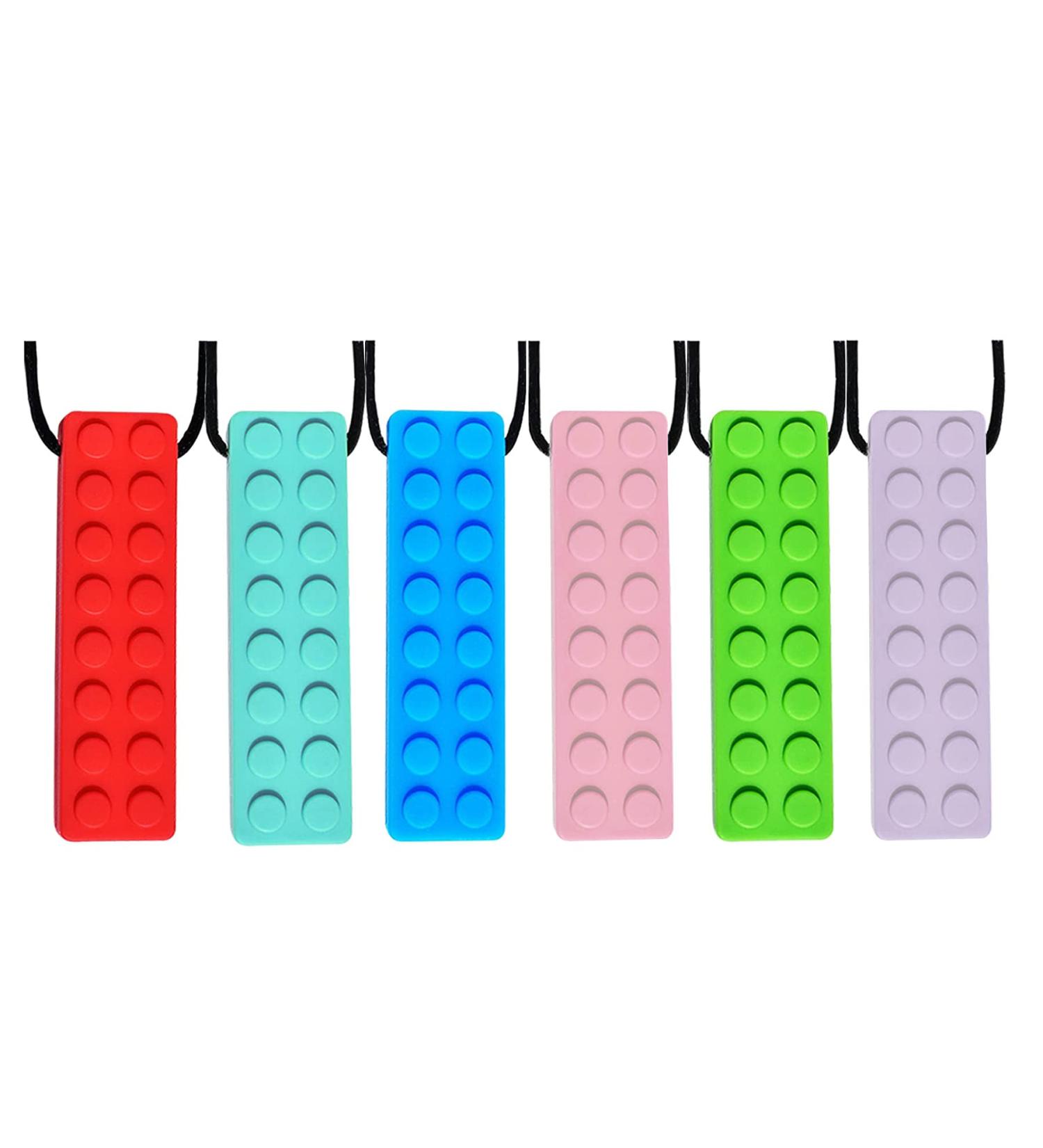 Sensory Chew Necklaces for Kids and Adults - Nail Biting Treatment for Autism - Set of 6 - Buy Online on GoSupps.com