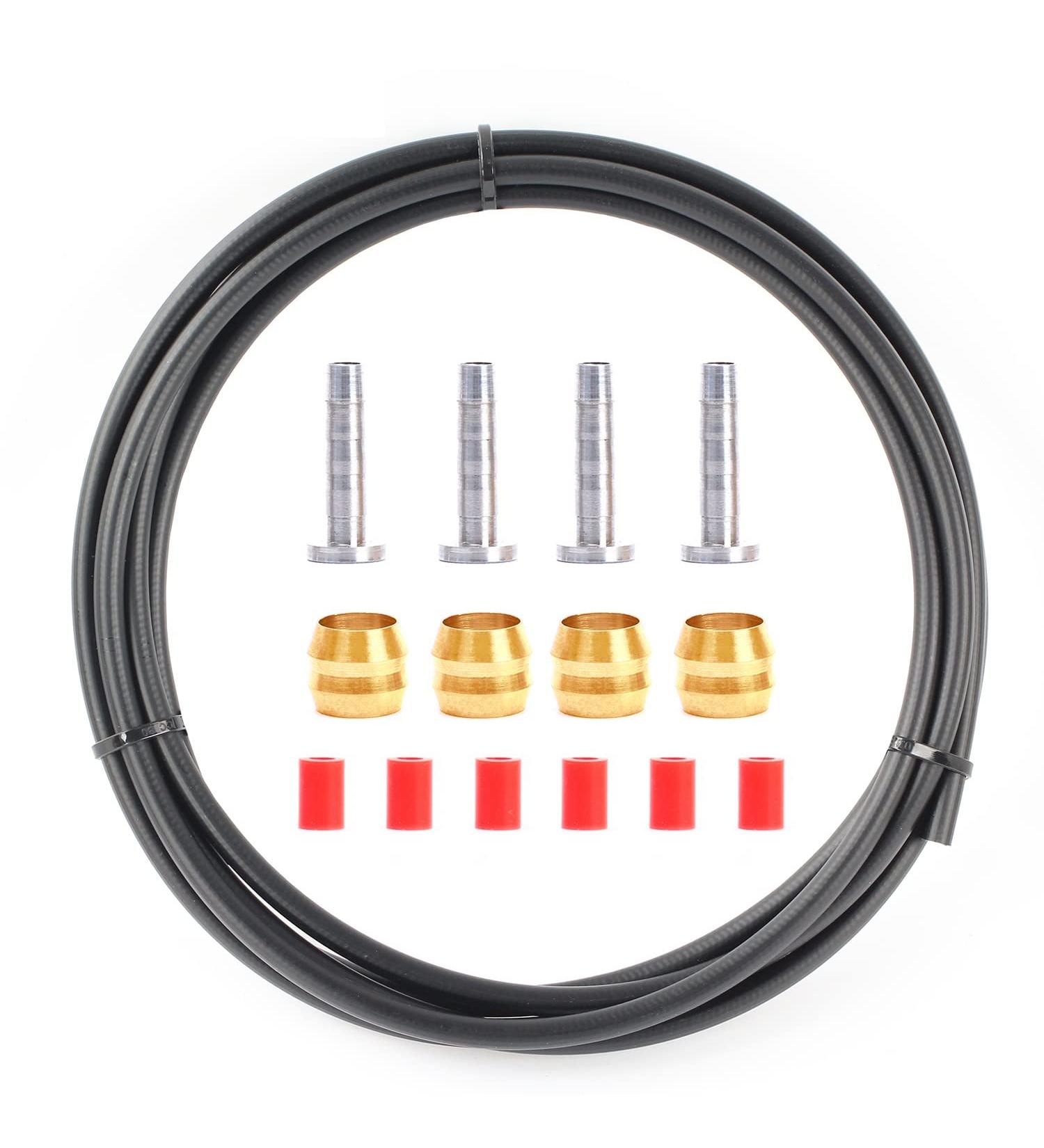 Hydraulic Disc Brake Hose Replacement Kit for Shimano, AVID, SRAM, Magura - 2.5m Length - Multiple Fitting Options - Buy Online on GoSupps.com