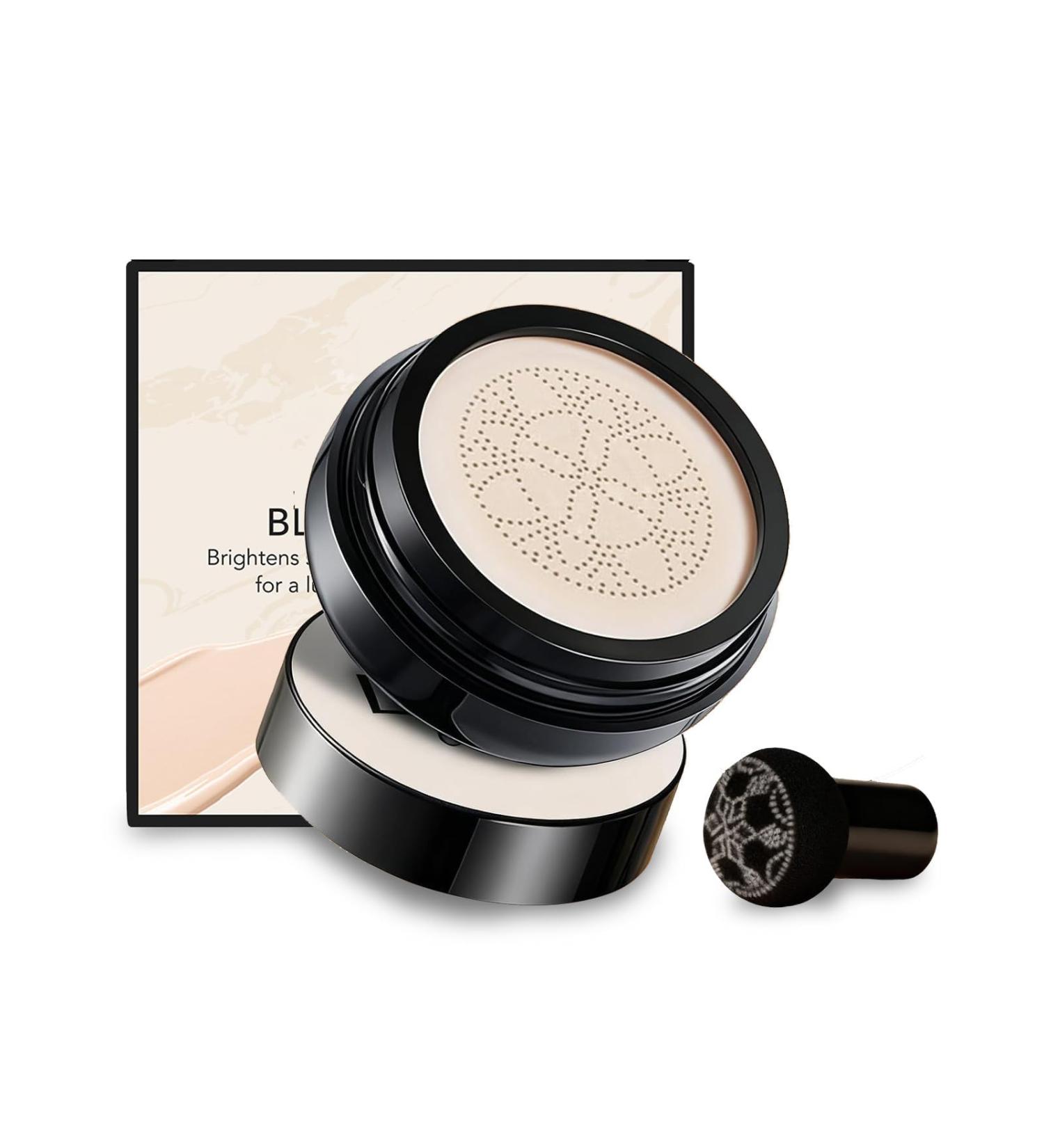 Foundation Cushion Moisturizing Concealer BB Cream Face Makeup Foundation Brighten Long-Lasting Waterproof Even Skin Tone Mushroom Head Air Cushion CC Cream (Ivory white) - Buy Online on GoSupps.com