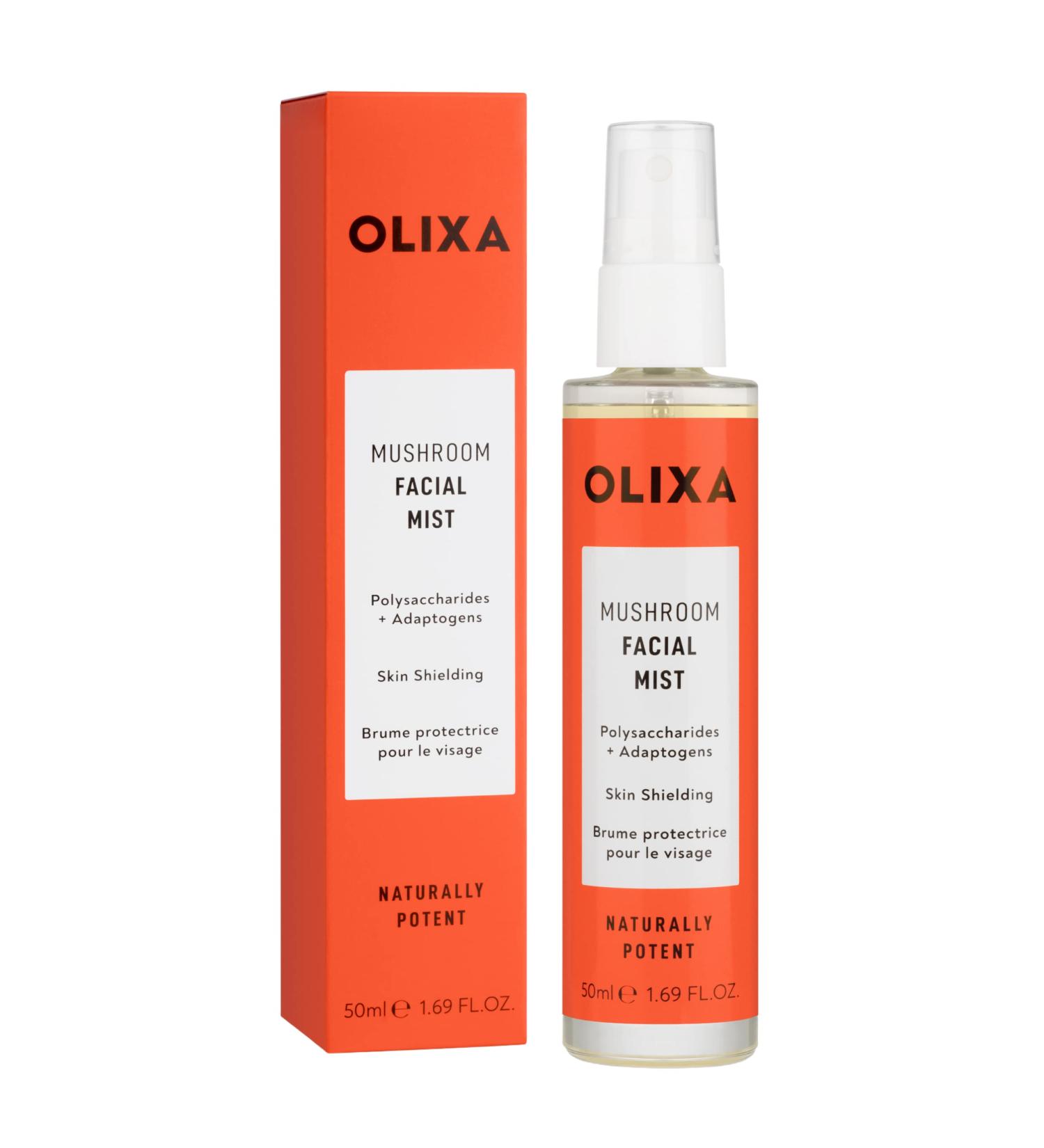 Olixa Beauty - Mushroom Facial Mist - Skin Protecting - With Reishi Mushroom Shiitake Mushroom Holy Basil Ashwaghandha Ginseng - Adaptogen - Face Mist Spray - 50ml - Buy Online on GoSupps.com