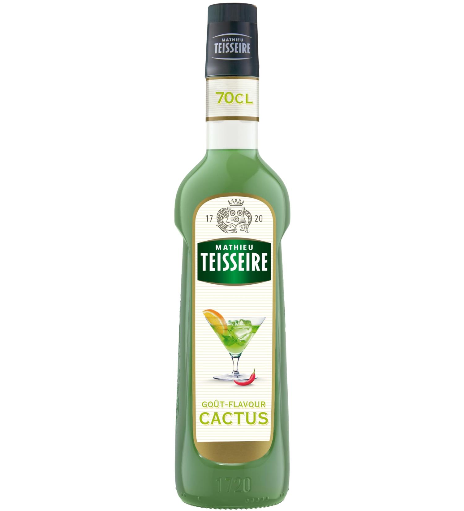 Cactus Syrup Mathieu Teisseire for drinks cocktails with or without alcohol sodas 70cl bottle - Buy Online on GoSupps.com