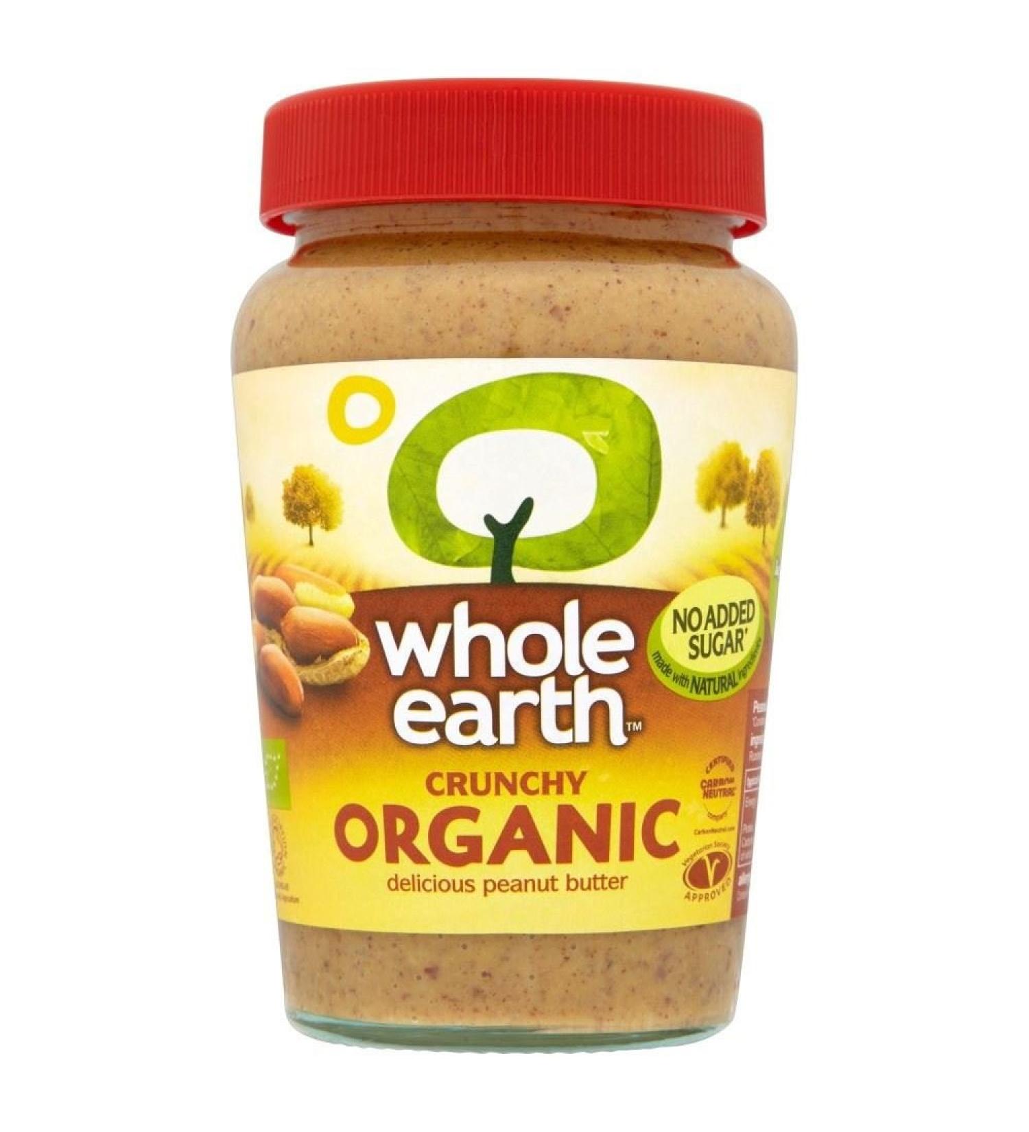 Whole Earth Whole Earth Organic Crispy Peanut Butter No Added Sugar (340g) - Pack of 2