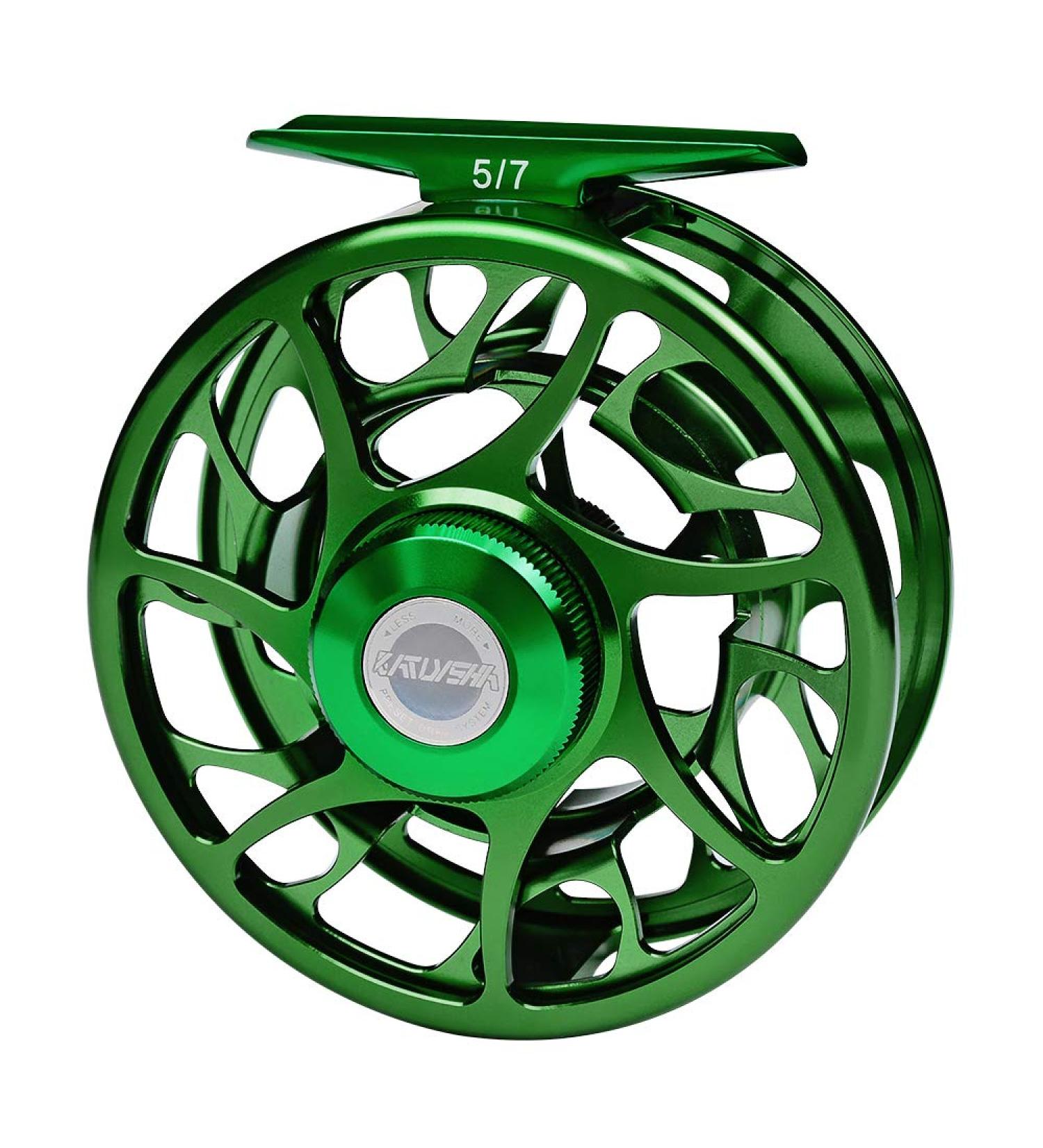 Fly Fishing Roll - CNC Aluminum Alloy Large Arbor Spool 5/7 7/9 9/10 WT - Dark Green - Buy Online on GoSupps.com