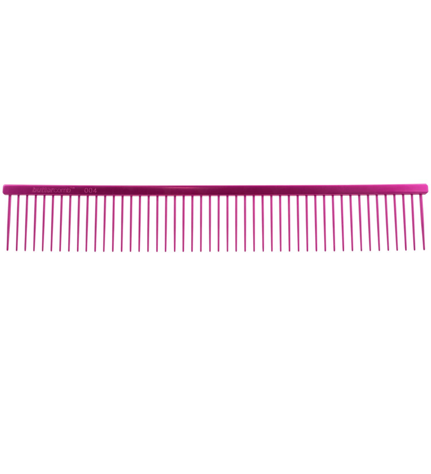 Chris Christensen 9in Coarse Poodle Butter Comb - Professional Grooming Tool with Rounded Corners - Solid Brass Spin and Steel Teeth - Pink - Buy Online on GoSupps.com