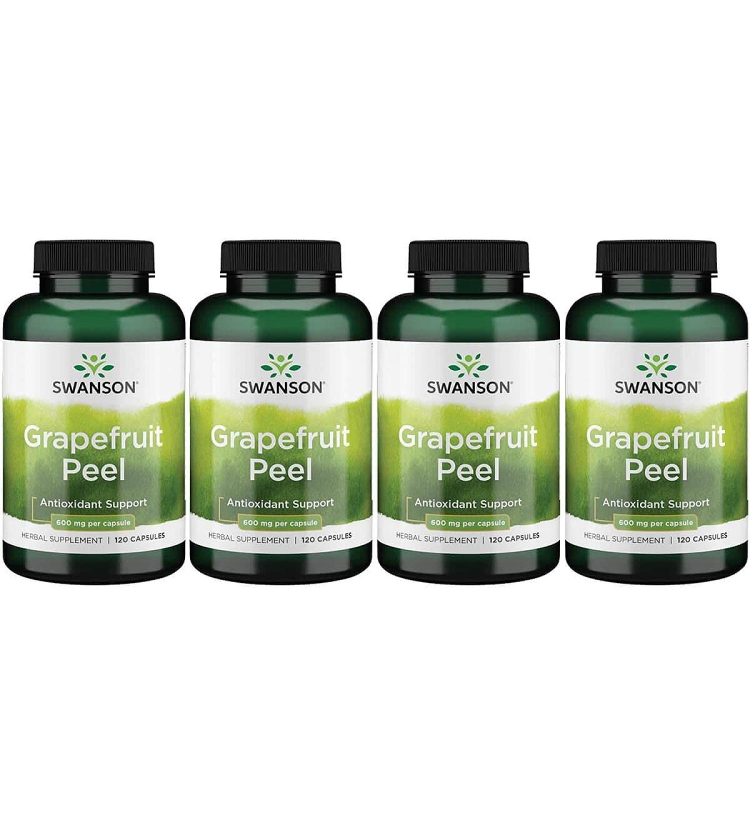 Swanson Grapefruit Peel 600 mg - 120 Capsules for Digestive Health & Antioxidant Support - Buy Online on GoSupps.com