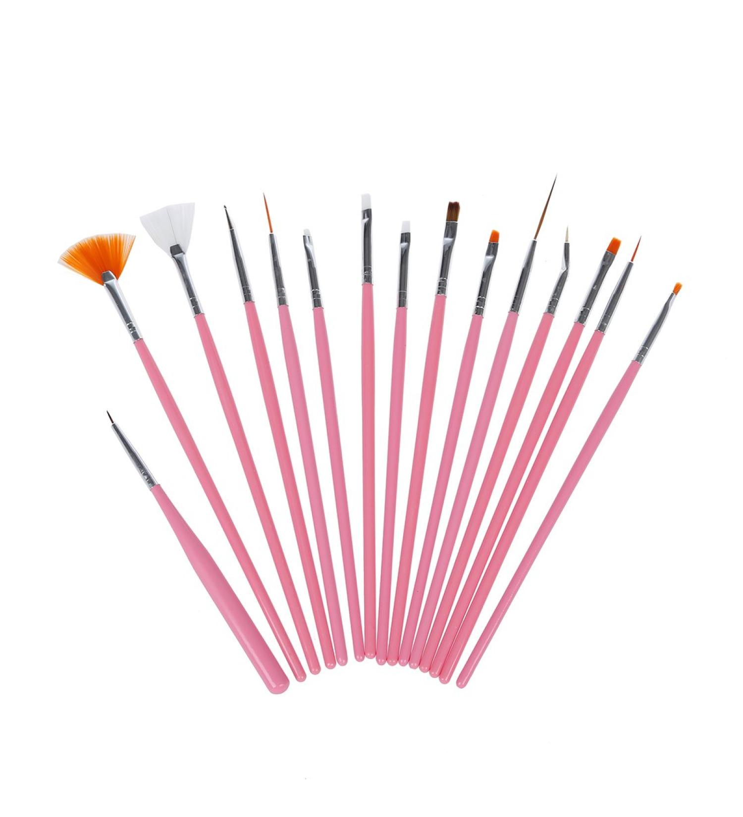 FREDY 15 in 1 nail cosmetic brush set Rose - Buy Online on GoSupps.com