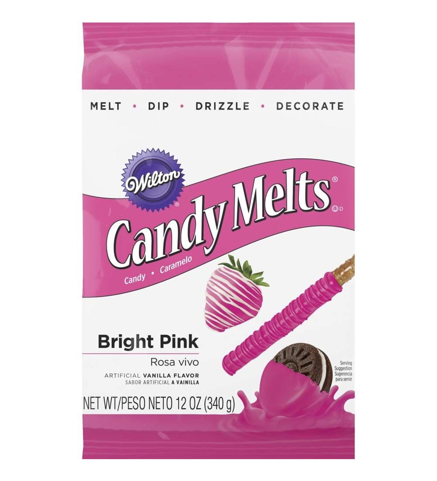 Wilton Candy Melts 12 oz. Bright Pink - Perfect for Baking and Decorating - Buy Online on GoSupps.com