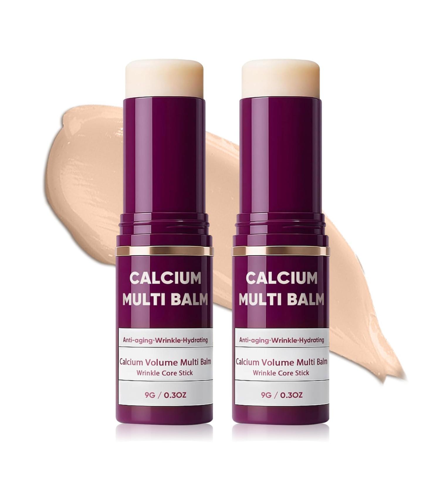 2PCS Calcium Multi Balm Calcium Volume Multi Balm Korean Collagen Moisturing Stick Wrinkle Core Stick Moisturizing Cream Hydrating Firming Skin Suitable for Eyes Neck Face - Buy Online on GoSupps.com