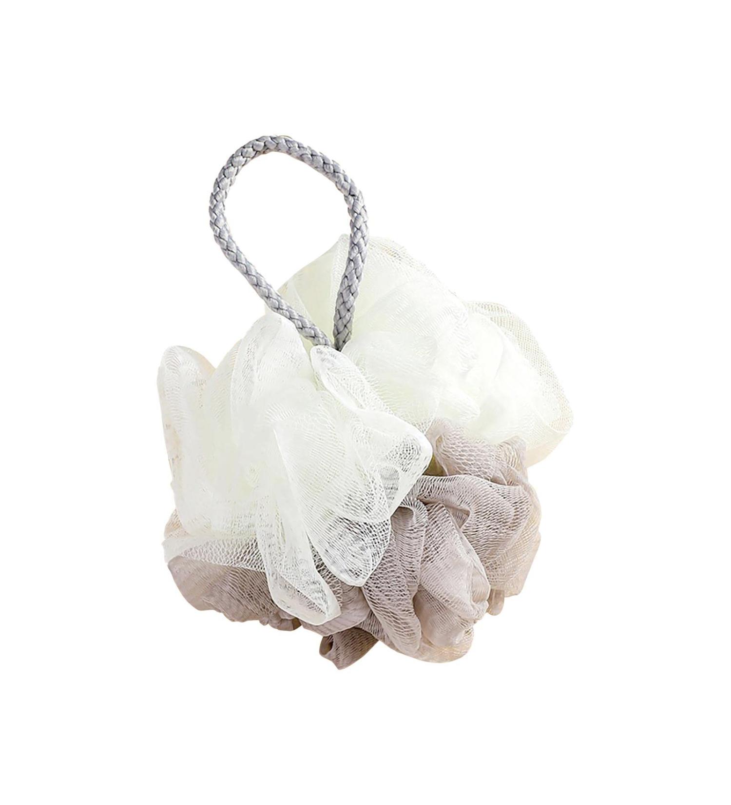 Gralara Body Puff Bath Sponge - Portable Shower Ball for Bathroom | Gray Bath Sponge for Ultimate Cleanliness - Buy Online on GoSupps.com