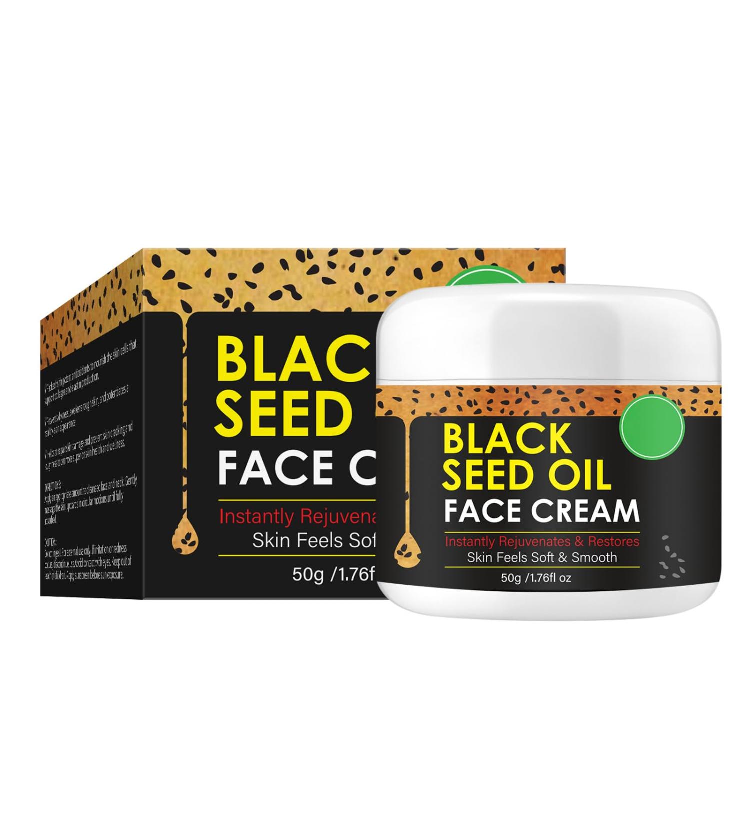 Organic Cold Pressed Black Seed Oil Face Moisturizer Cream - Deeply Nourishing Unisex Facial Cream for Tightening and Lifting Anti-Aging Reduces Fine Line GMO-Free Cruelty-Free 1.76 Fl Oz - Buy Online on GoSupps.com