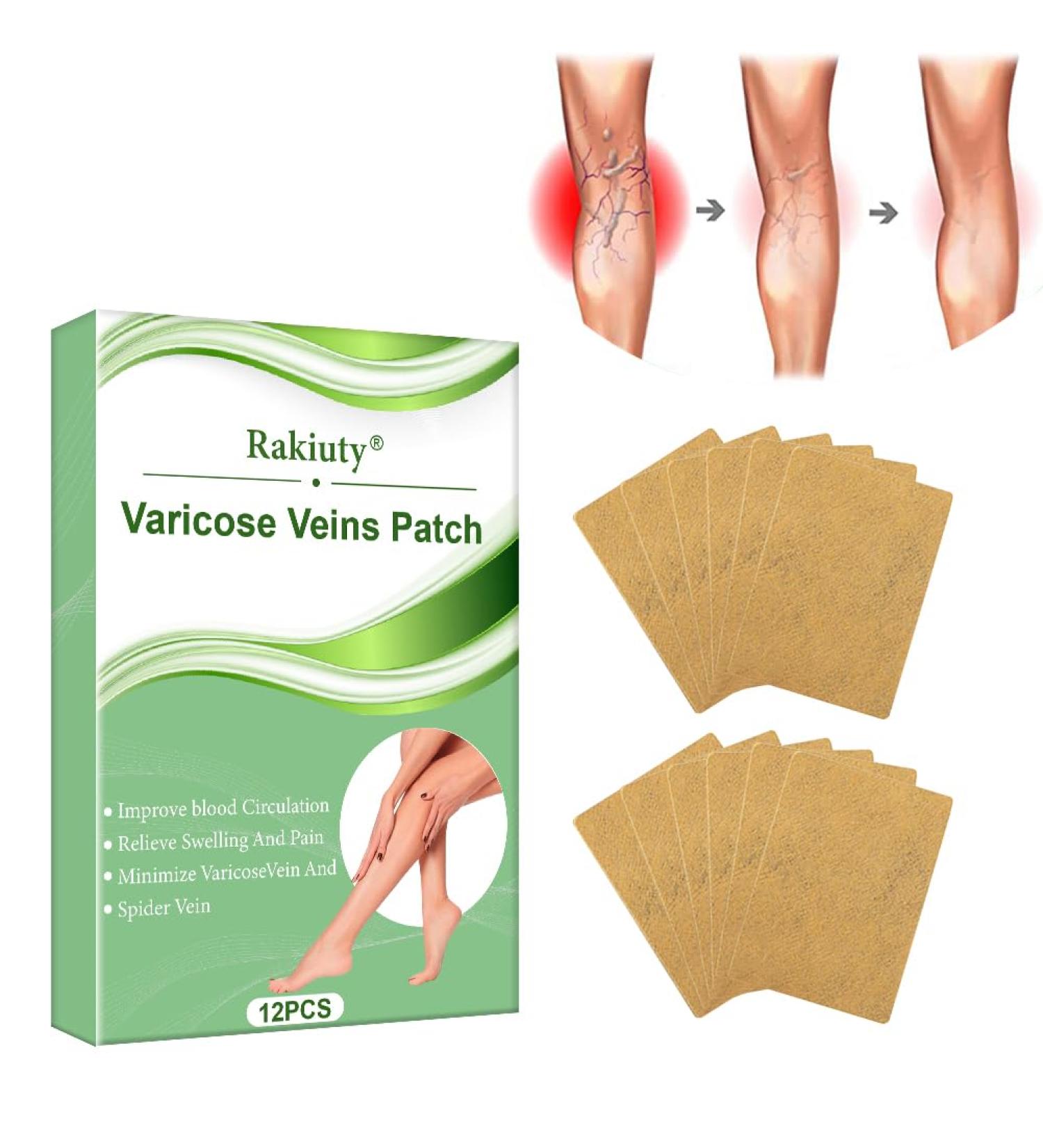 Varicose Veins Patch - Effective Treatment for Spider Veins | 12 Pcs | Fast International Shipping - Buy Online on GoSupps.com