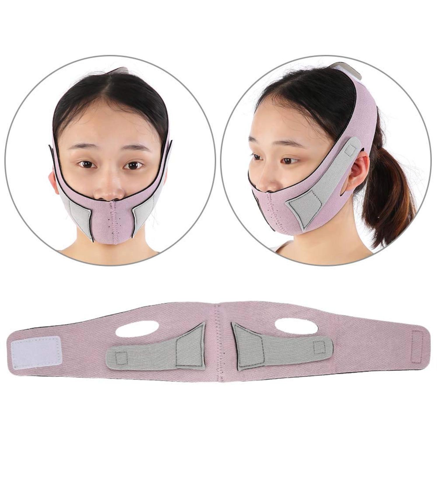 Anggrek Face Double Chin Reducer Belt - Slimming Strap for V-Shaped Contour Anti-Wrinkle & Sagging Care (Pink) - International Shipping Available - Buy Online on GoSupps.com