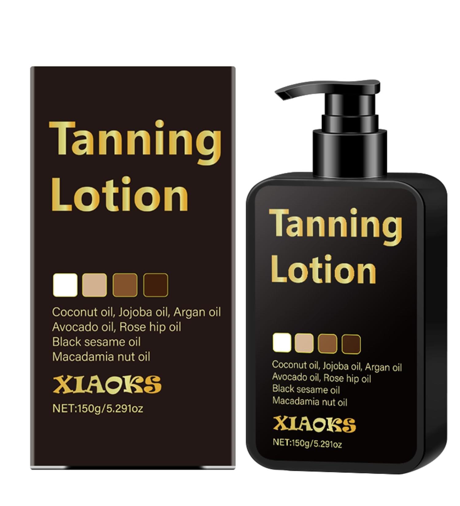 Xiaoks Natural Self-Tanning Lotion Streak-Free Sunscreen with Coconut Oil and Argan Oil Quick Absorption No Orange Tint Suitable for Face and Body - 5.29 fl oz - Buy Online on GoSupps.com
