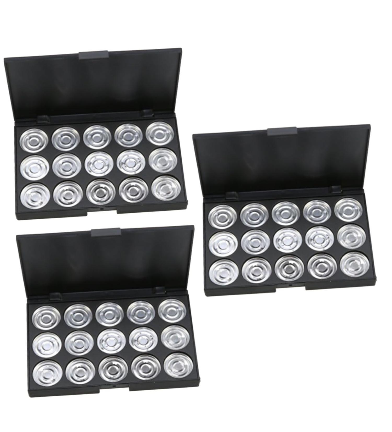 Healvian 3pcs 15 Empty Cosmetic Case Eyeshadow Palette Estuche De Maquillaje Cosmetic Cases for Traveling 1 count (Pack of 1) Silverx3pcs - Buy Online on GoSupps.com