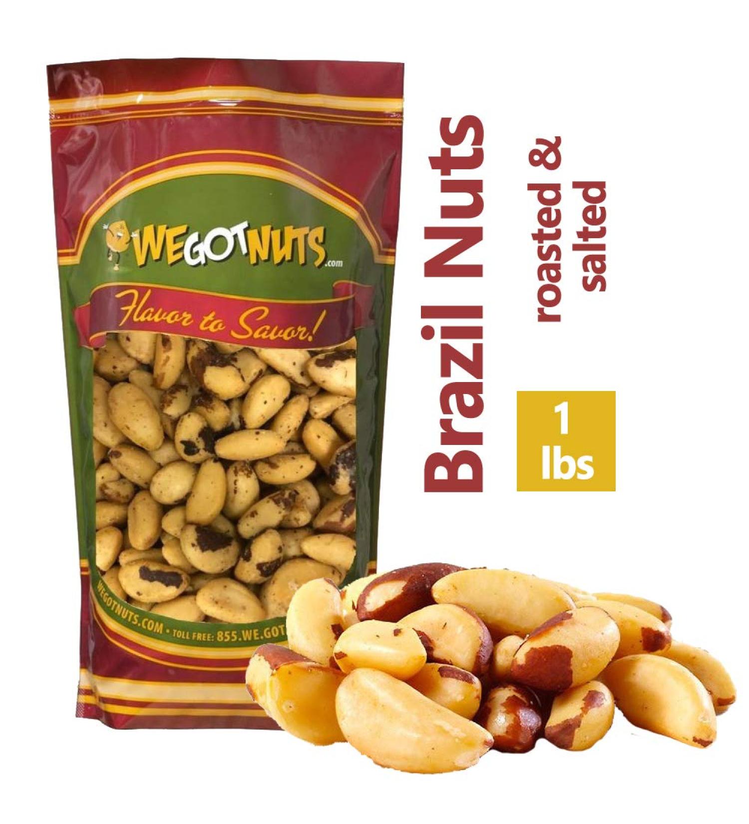 Brazil nuts Roasted salted (1 LB) We Got Nuts