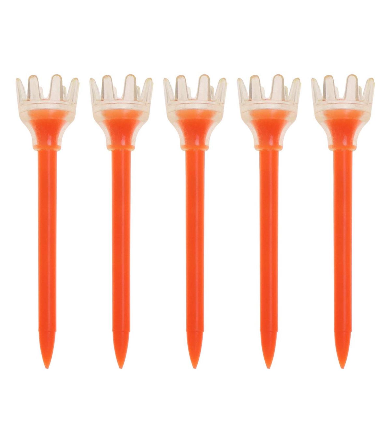 5pcs Lightweight & Durable Plastic Crown Top Golf Tees 7CM - Random Color - Buy Online on GoSupps.com