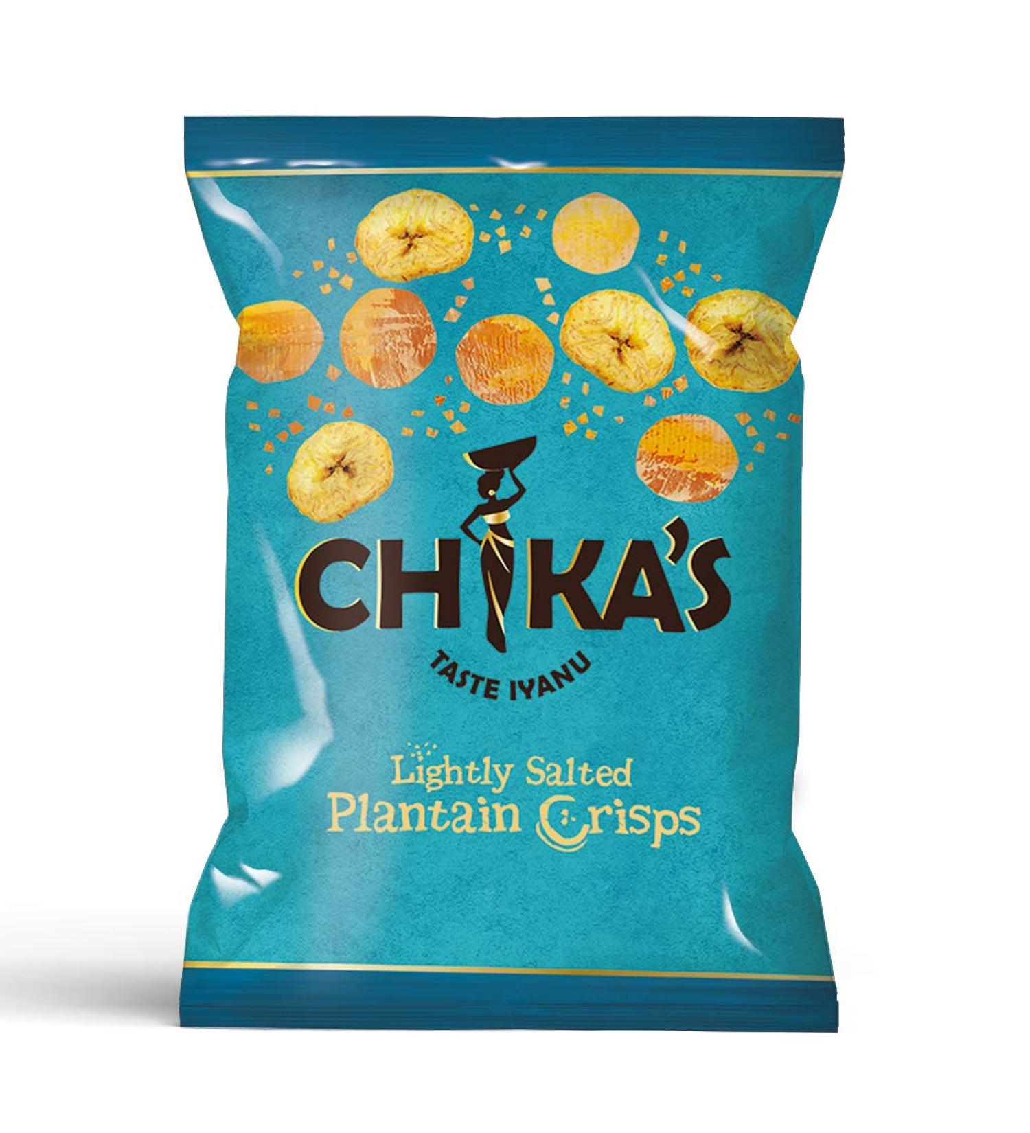 CHIKA'S - Hand Cooked Lightly Salted Plantain Crisps - Healthy & Nutritious Vegan Snack - 12 x 35g - Buy Online on GoSupps.com