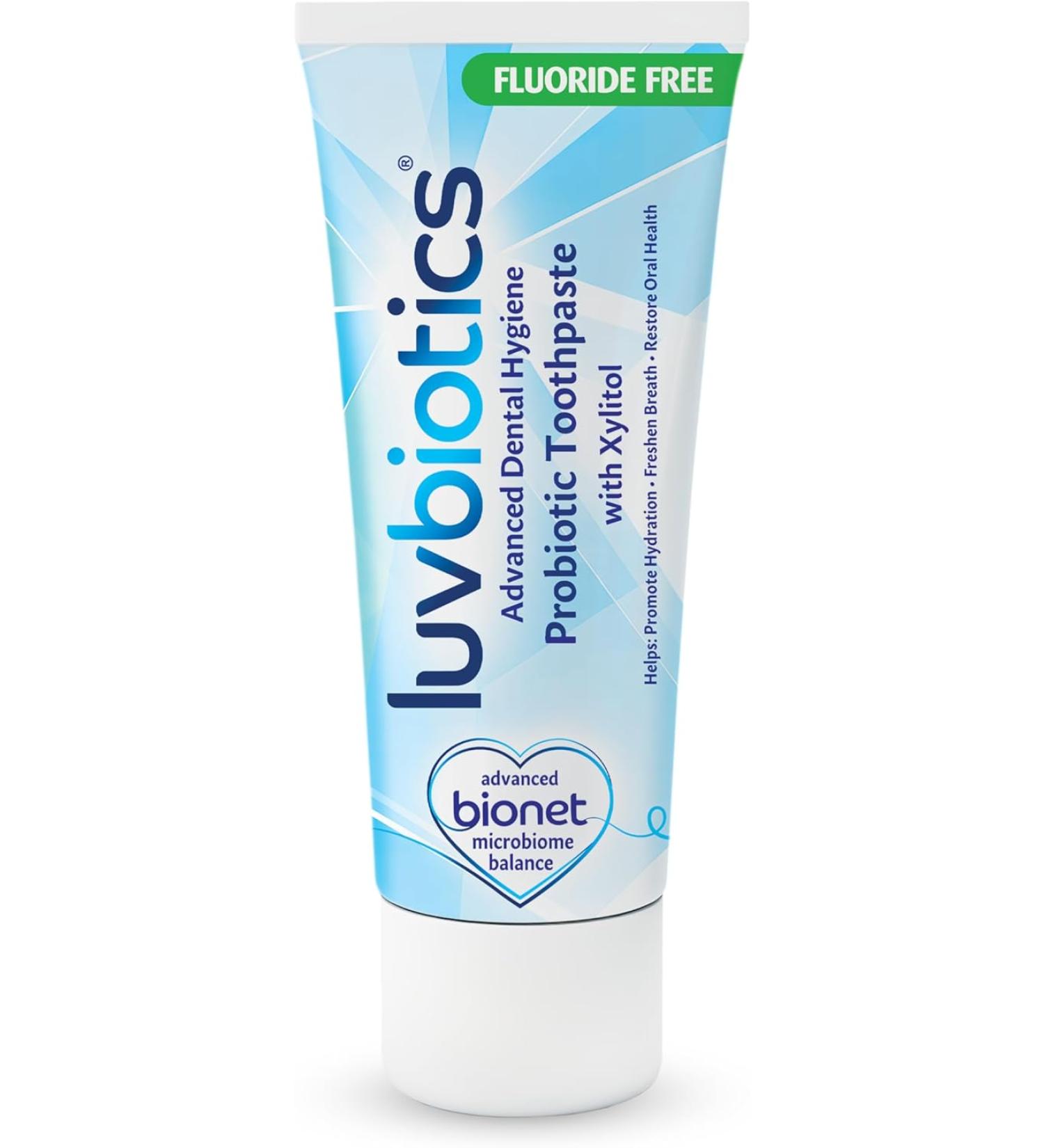 Luv Biotics Probiotic Toothpaste Fluoride-Free Fresh Breath & Oral Microbiome Support with Xylitol  Vegan- 75ml - Buy Online on GoSupps.com