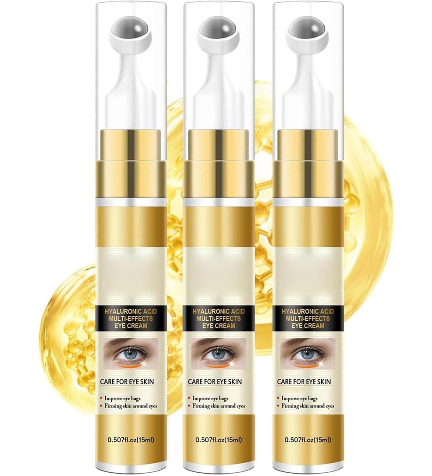 S rum contour des yeux l'acide hyaluronique et l'extrait de caf ine s rum pour les cernes et les poches cr me anti- ge pour un regard plus jeune 3pcs - Buy Online on GoSupps.com